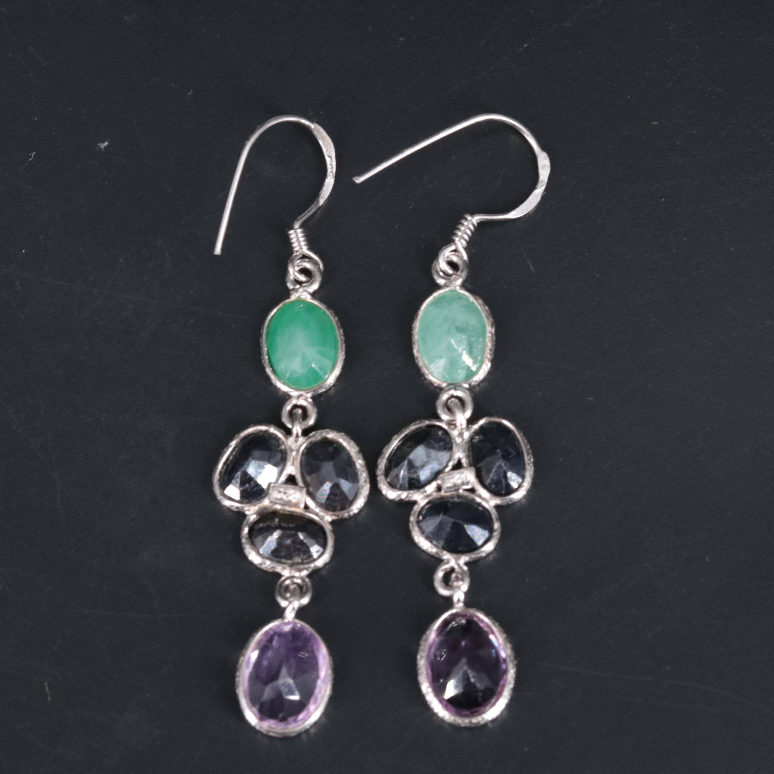 Sterling Silver Gemstone Earrings
