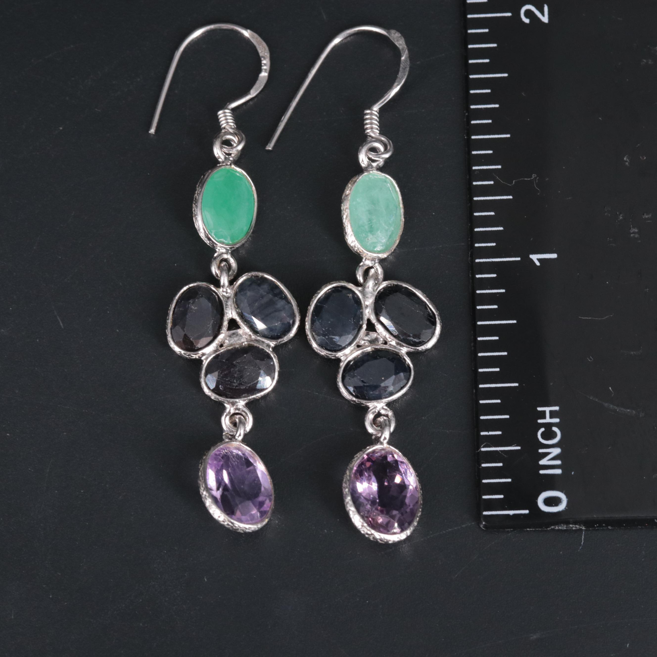 Sterling Silver Gemstone Earrings