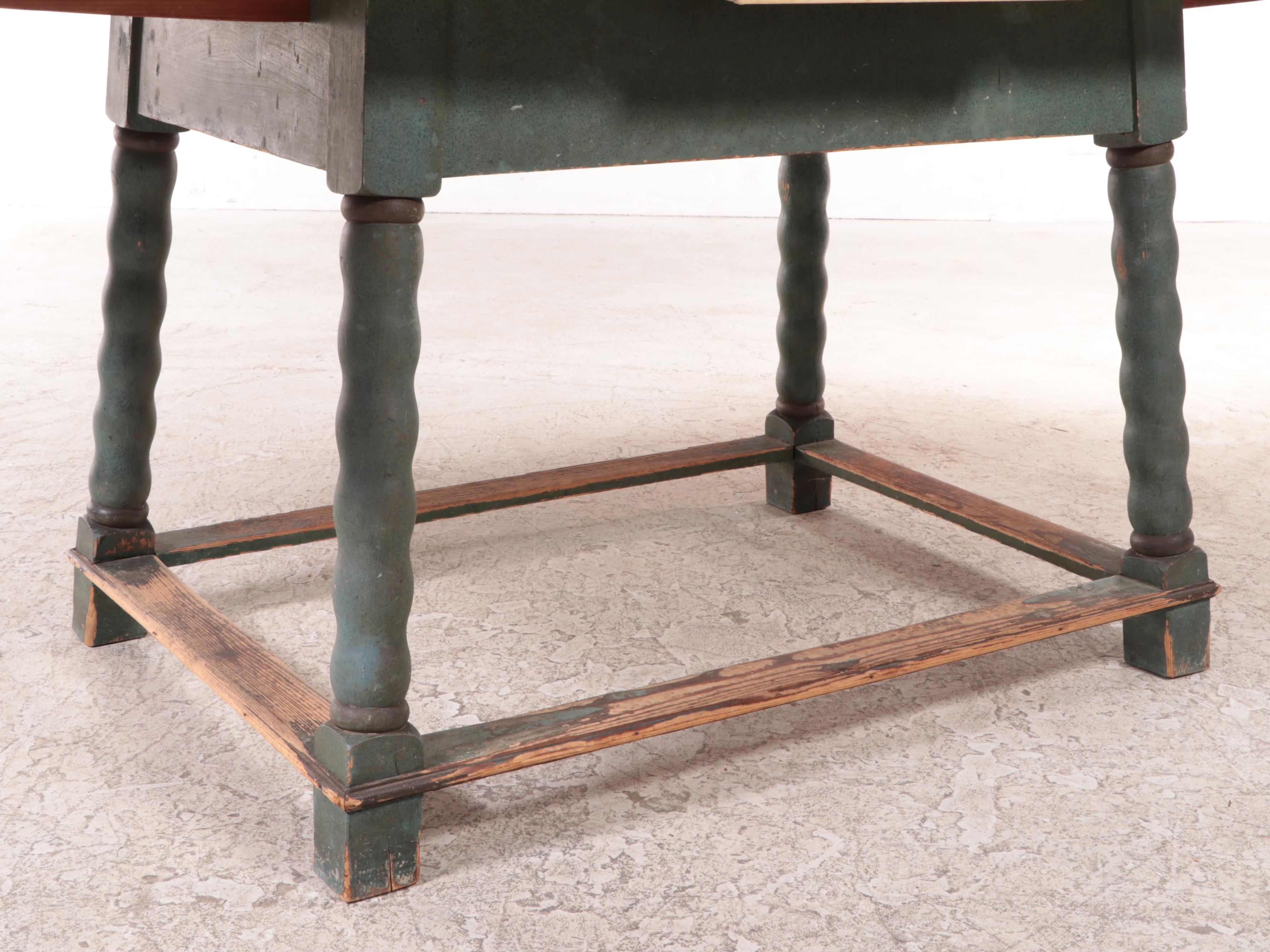 Central European Paint-Decorated Dining Set, 19th Century