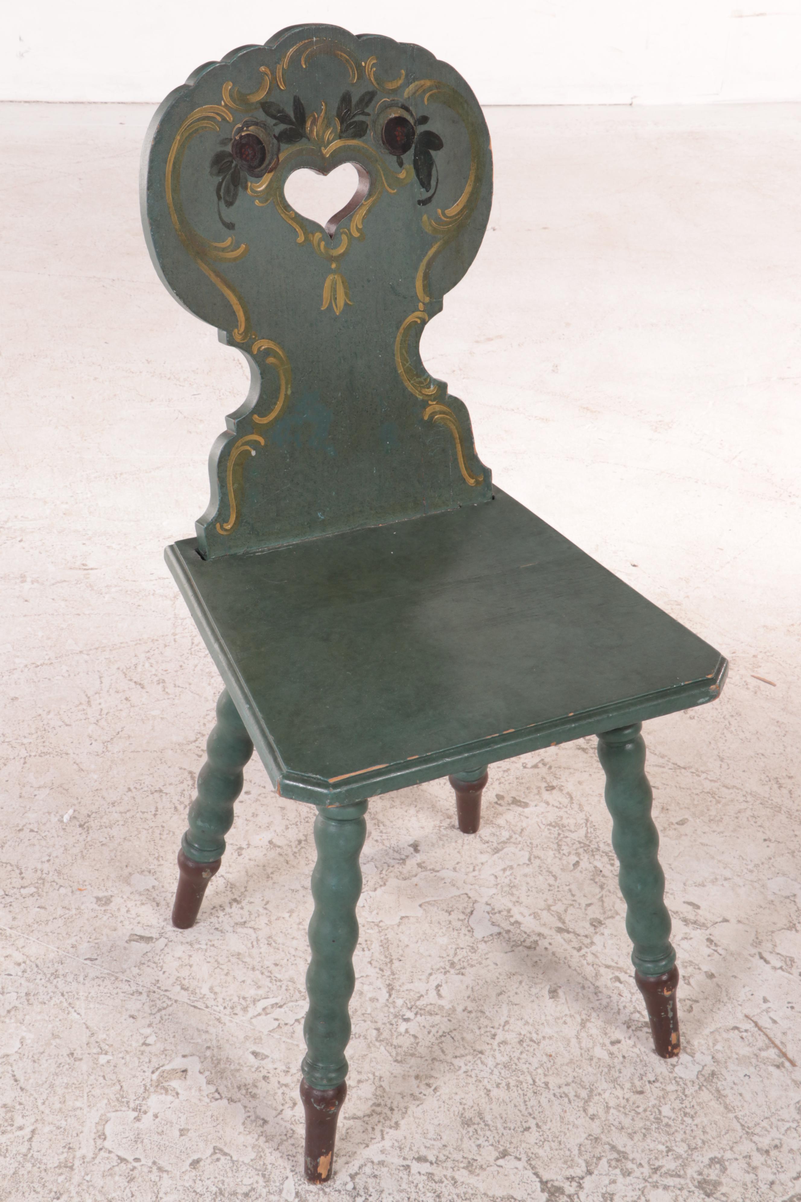 Central European Paint-Decorated Dining Set, 19th Century