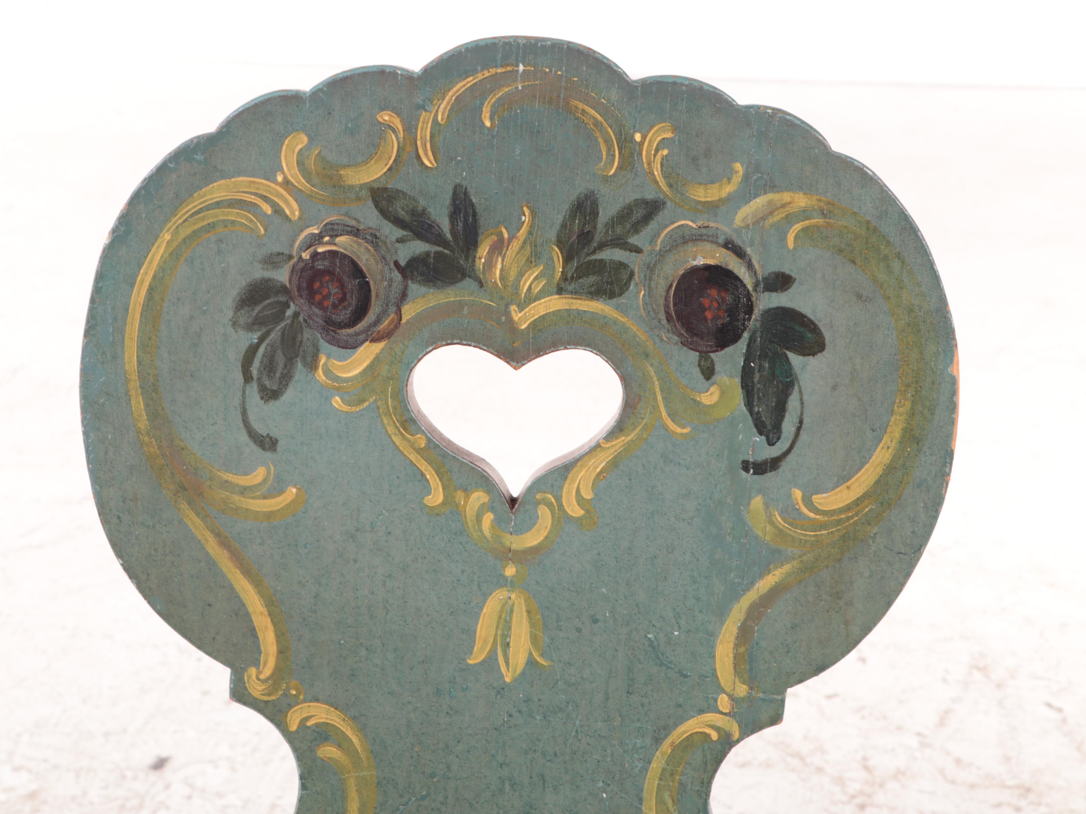 Central European Paint-Decorated Dining Set, 19th Century