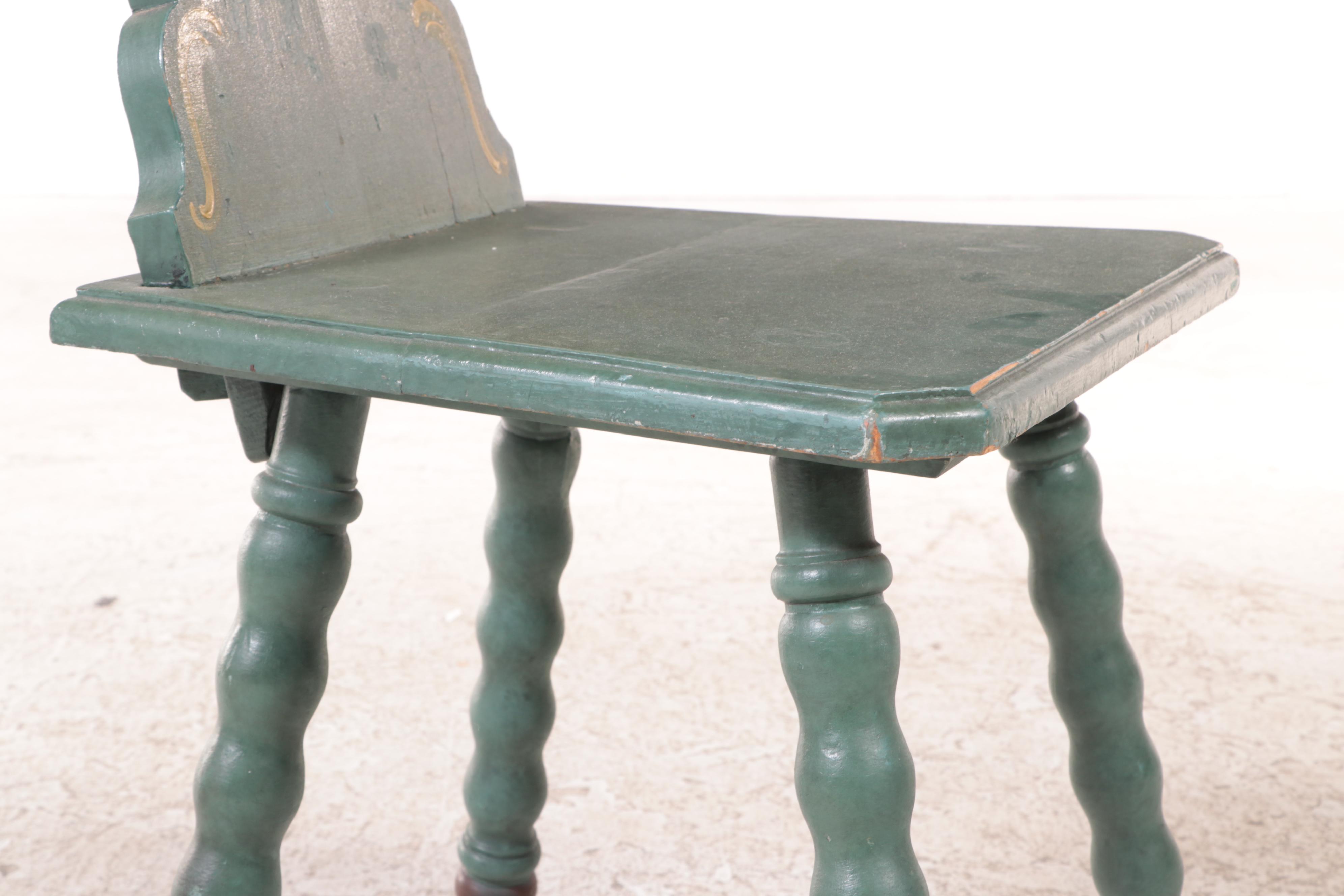 Central European Paint-Decorated Dining Set, 19th Century