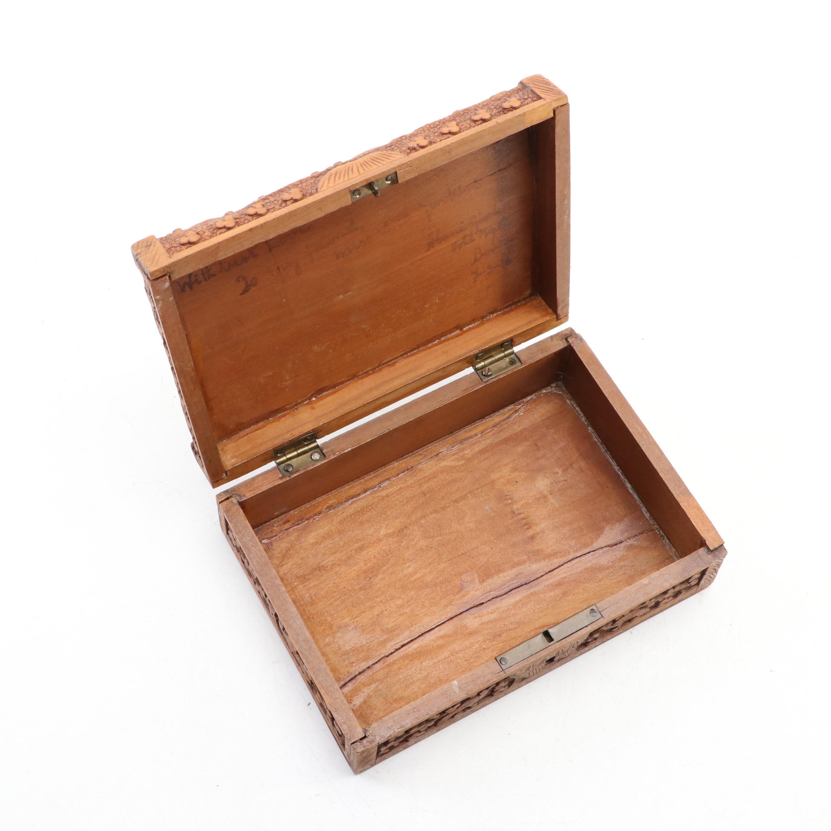 Indian Style Carved Wood Box