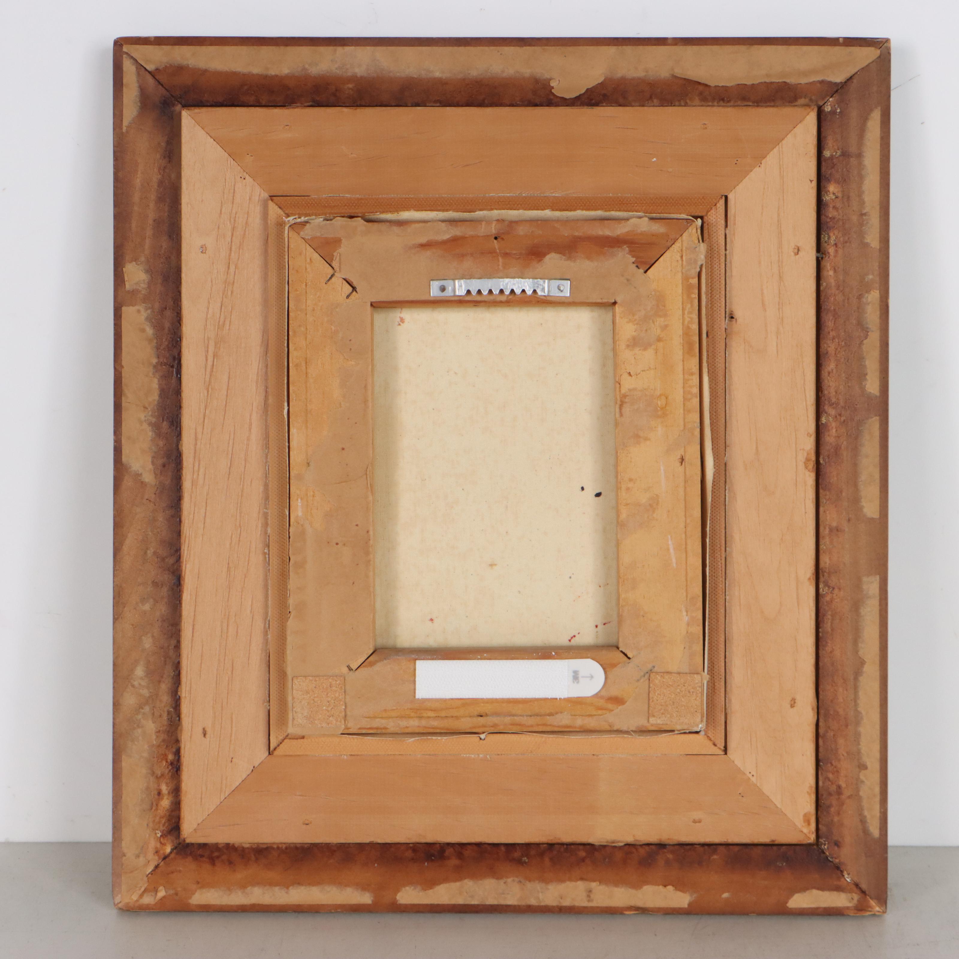 Oil Painting of Two Figures Walking Along Road