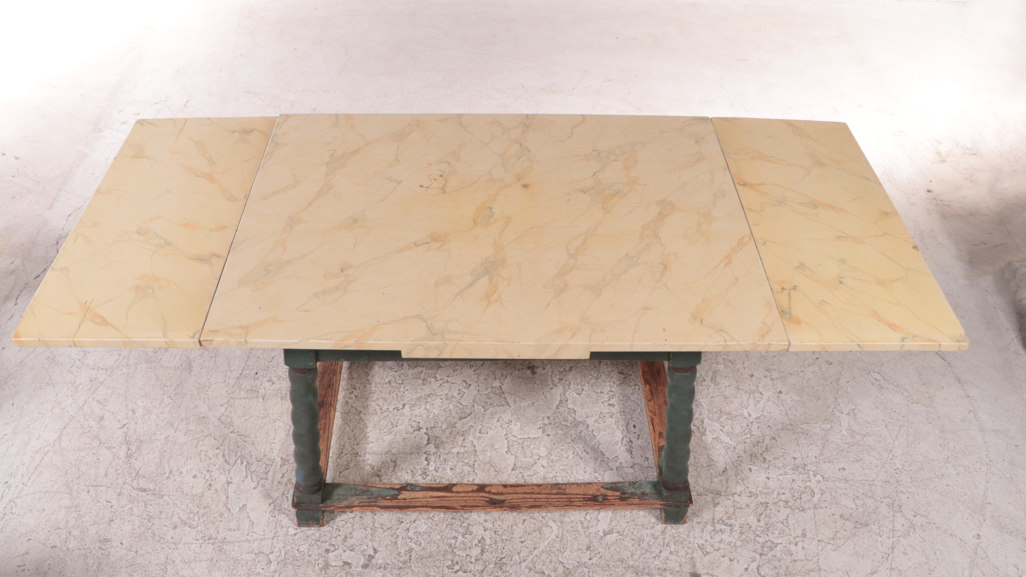 Central European Paint-Decorated Dining Set, 19th Century