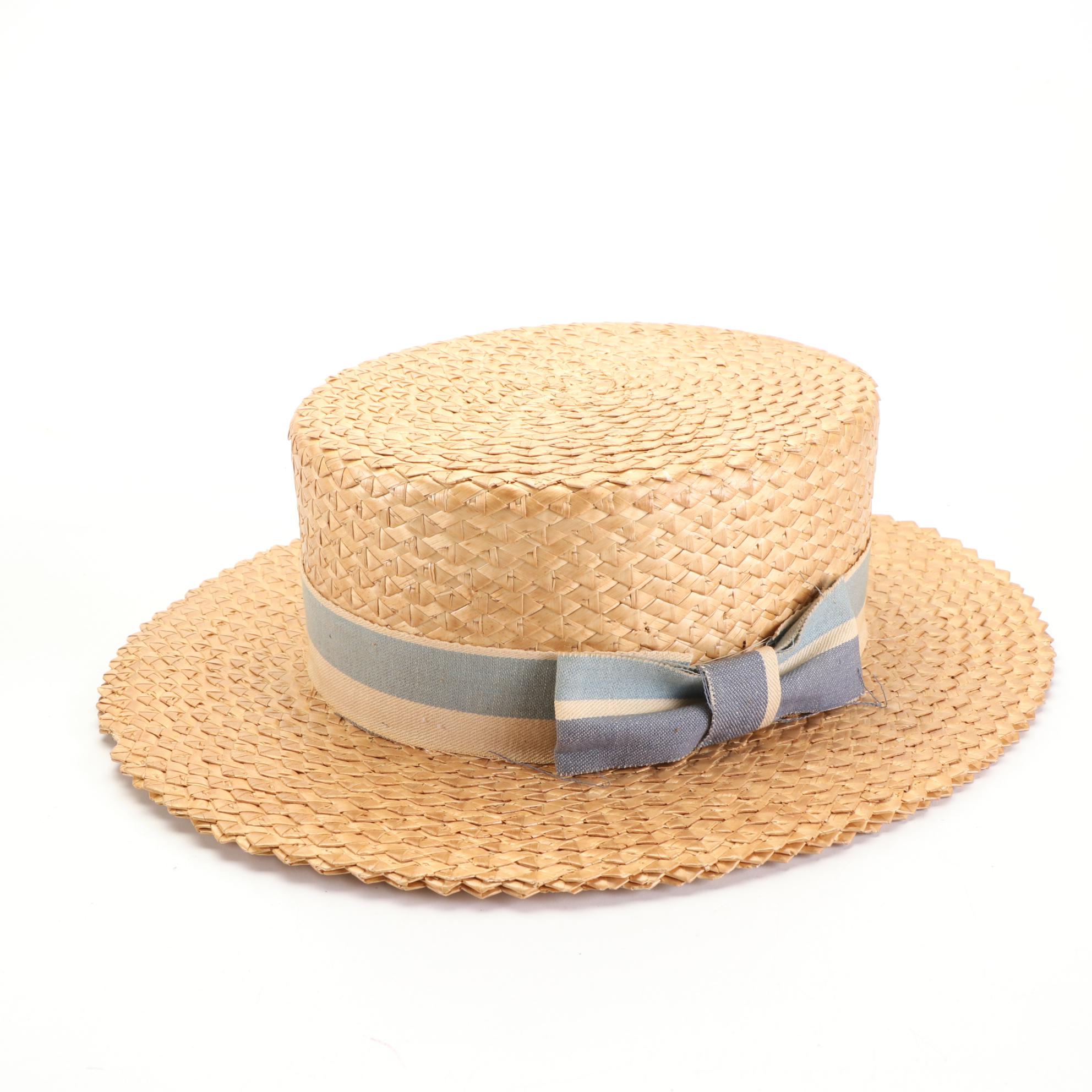 Straw Boaters with Wool Felt Bowler and Western Hats