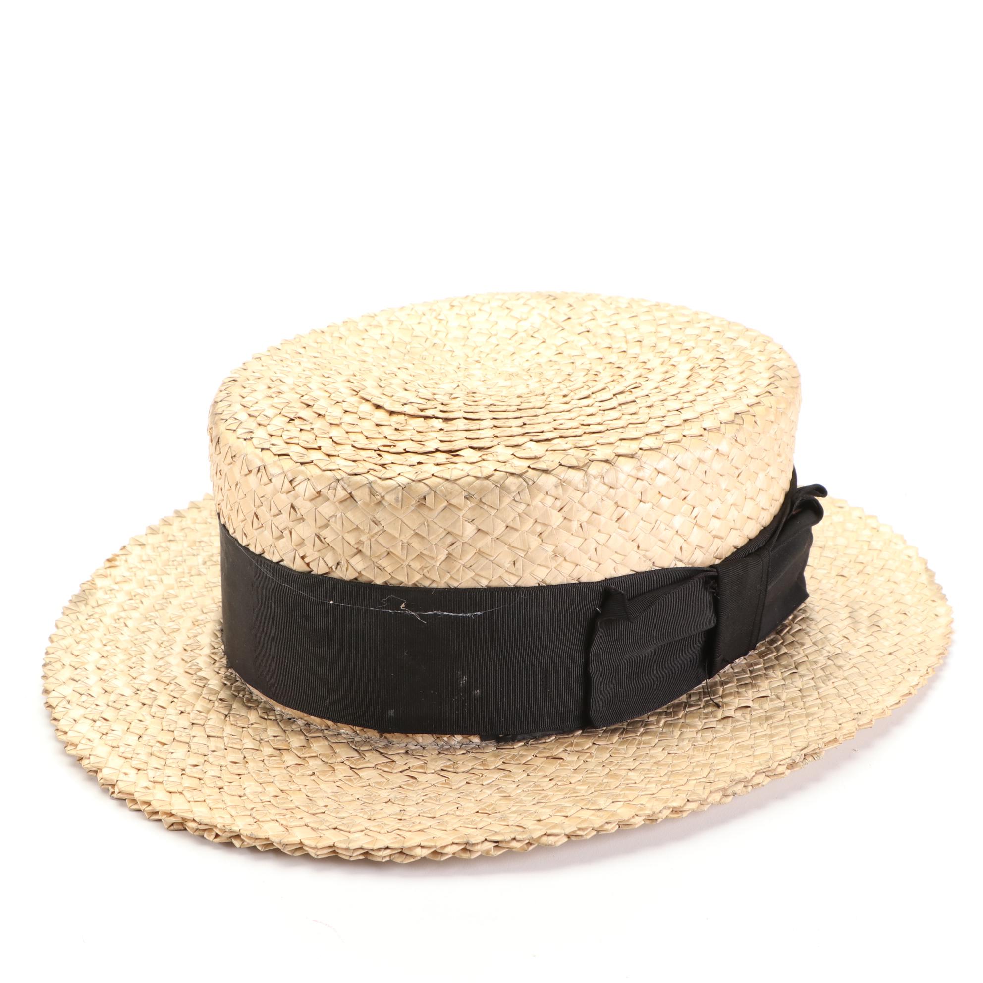 Straw Boaters with Wool Felt Bowler and Western Hats