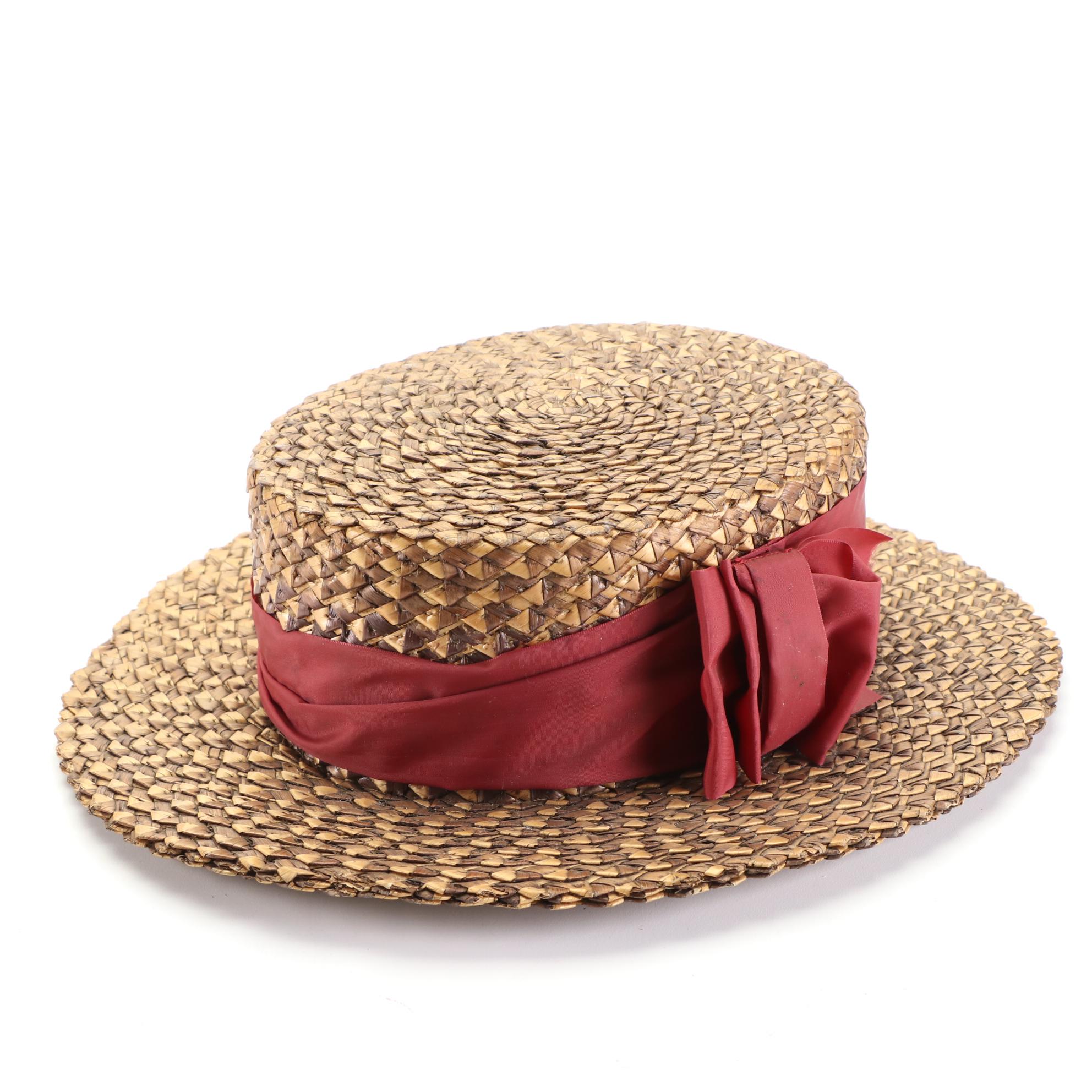 Straw Boaters with Wool Felt Bowler and Western Hats