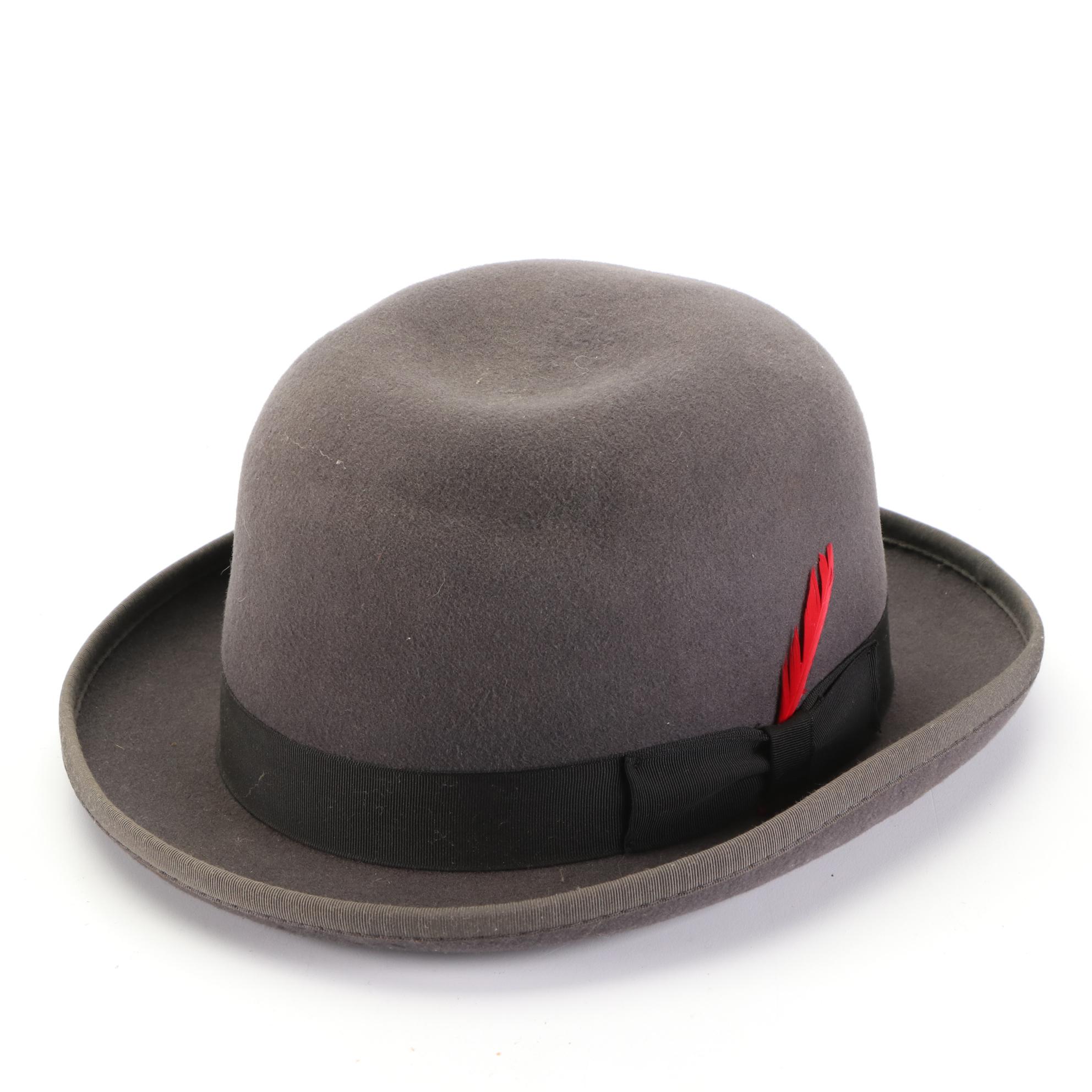 Straw Boaters with Wool Felt Bowler and Western Hats