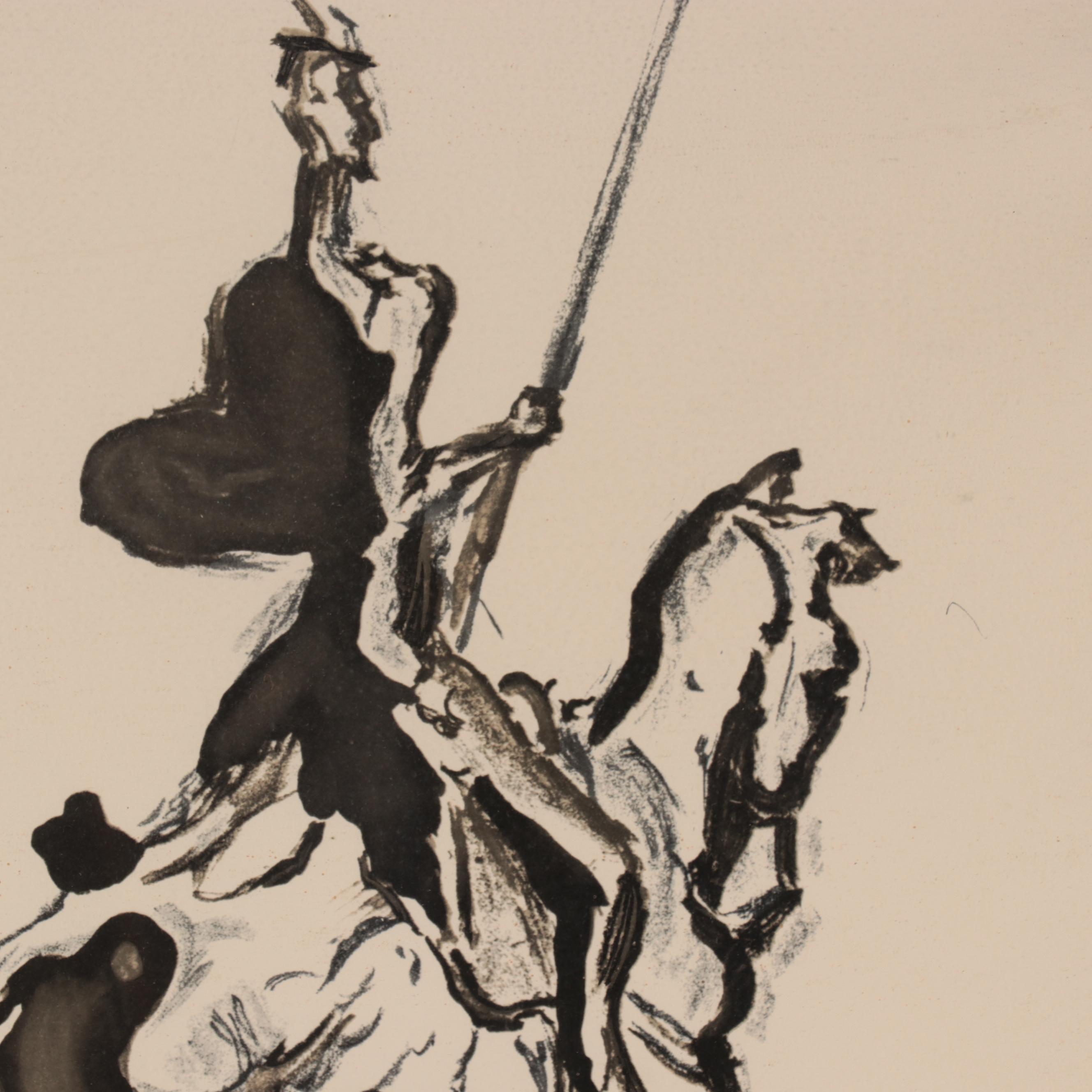 Halftone After Honoré Daumier "Don Quixote and Sancho Panza"