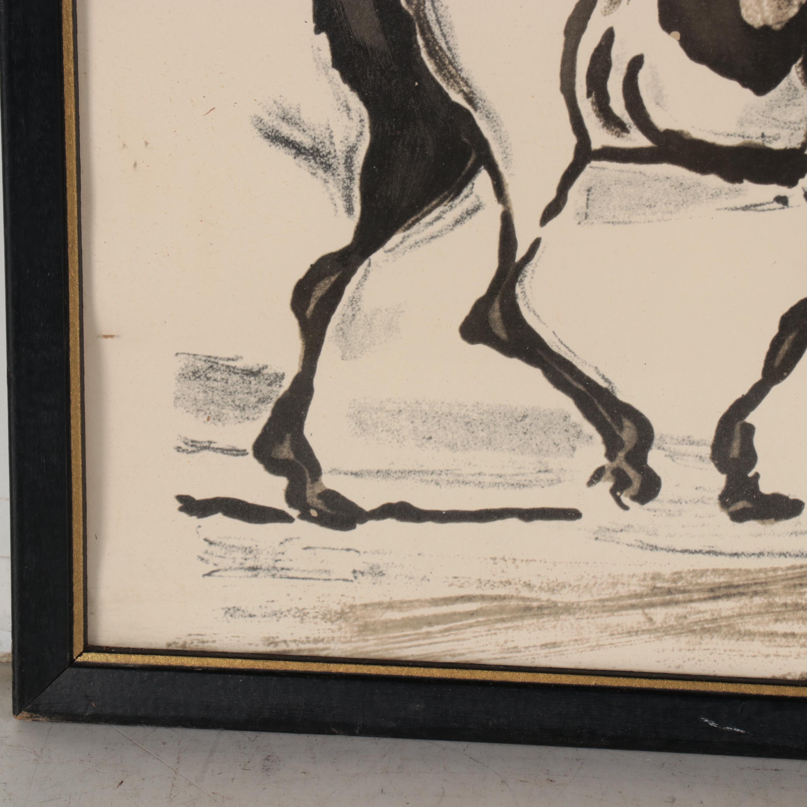 Halftone After Honoré Daumier "Don Quixote and Sancho Panza"