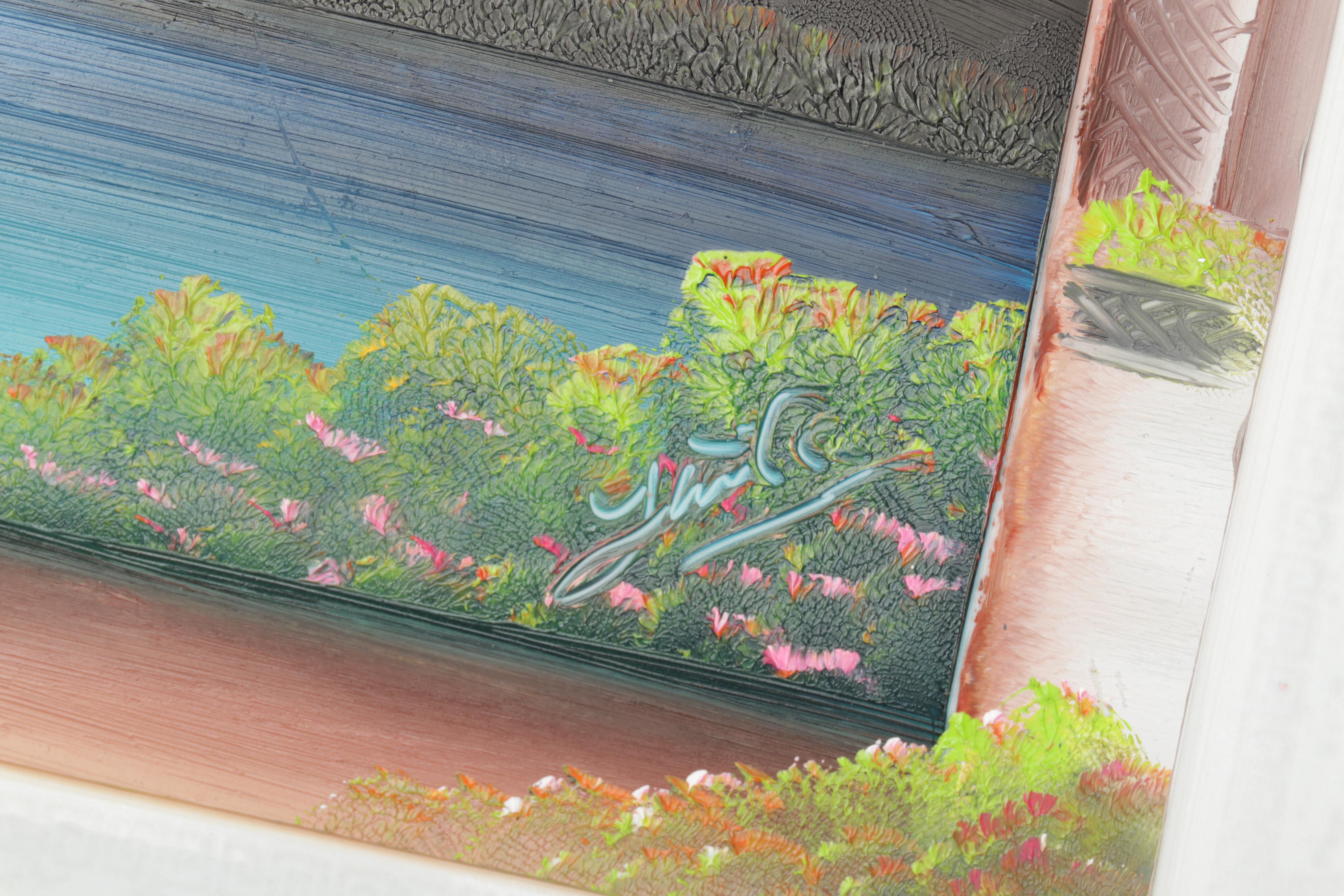 Hand-Painted Sunset Ceramic Wall Tiles