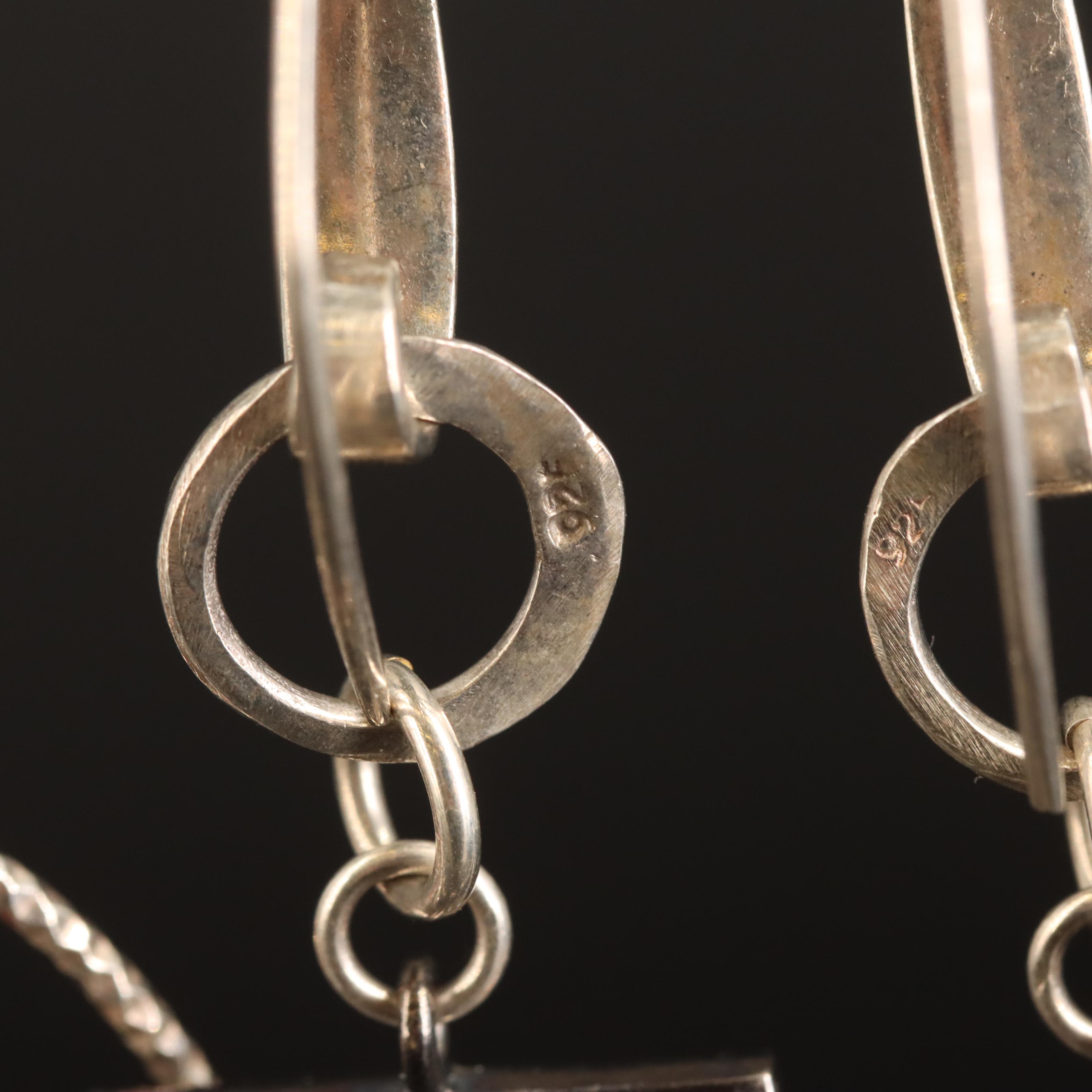 Agate and Black Onyx Featured in Sterling Earring Selection