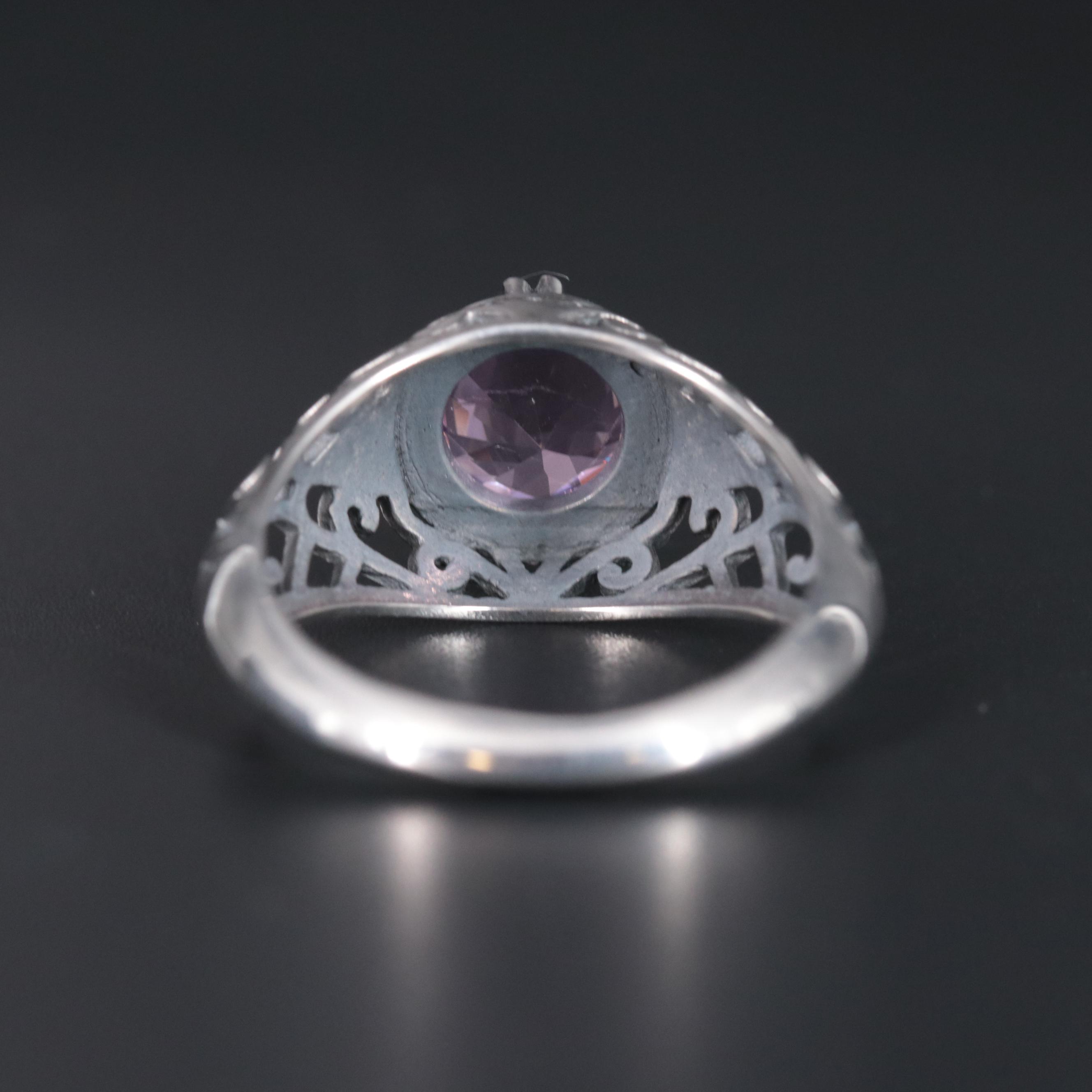 Sterling Silver Sapphire Ring