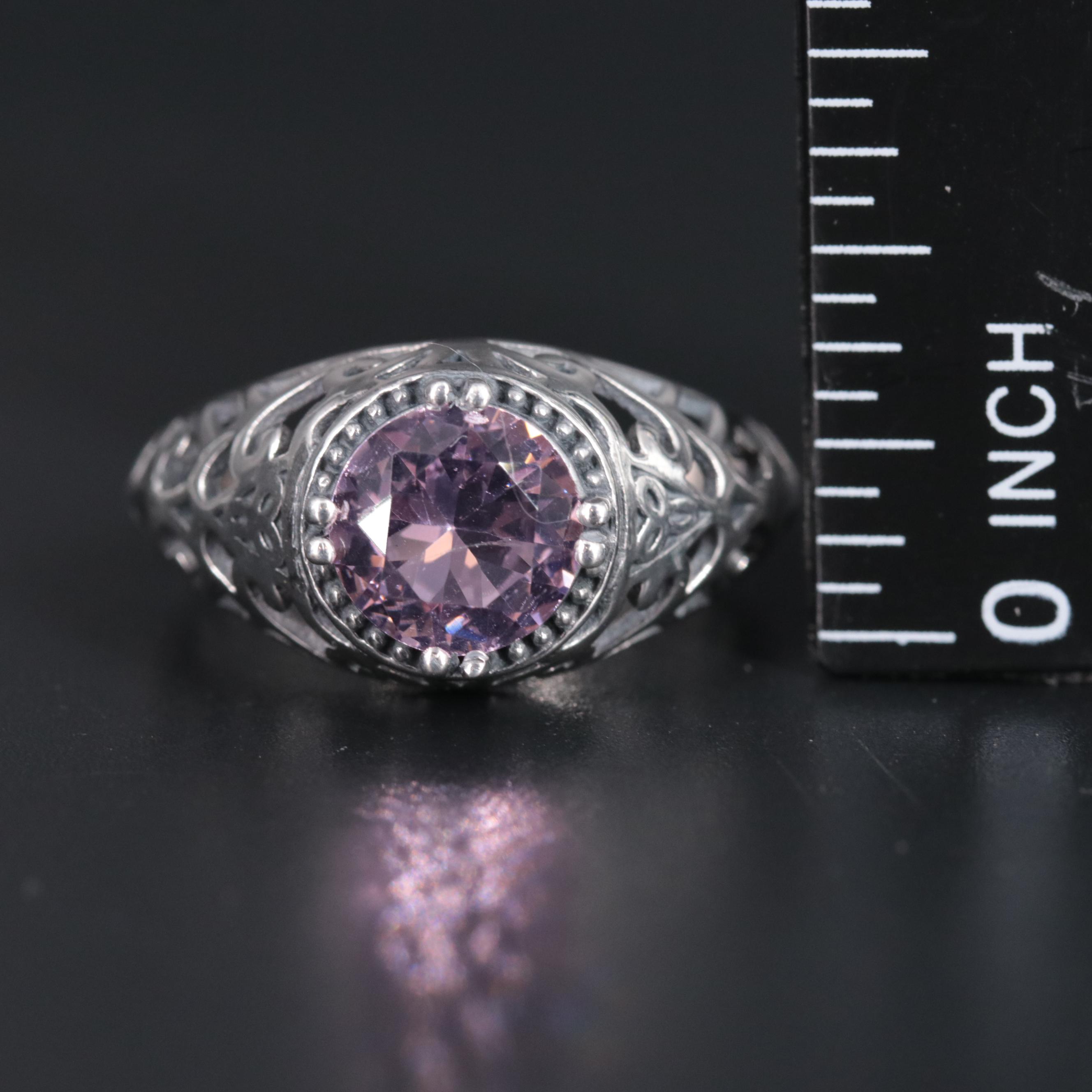 Sterling Silver Sapphire Ring