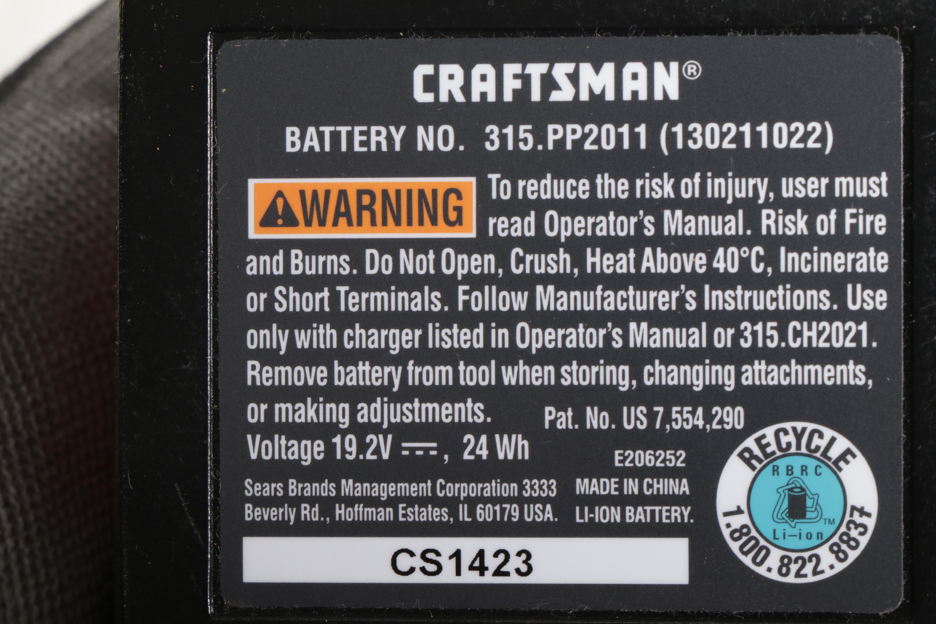 Craftsman 19.2V Battery Powered Hand Tool Set with Wheeled Tote