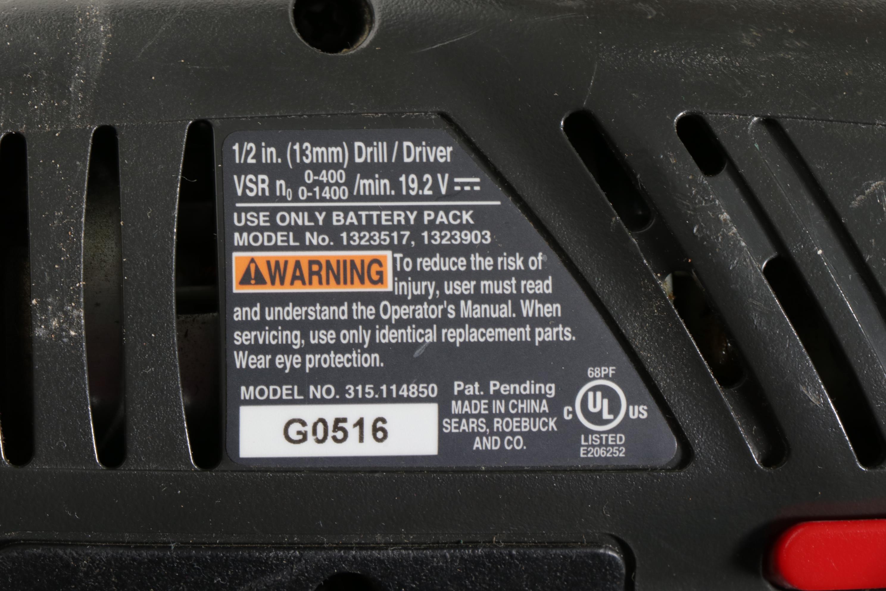 Craftsman 19.2V Battery Powered Hand Tool Set with Wheeled Tote