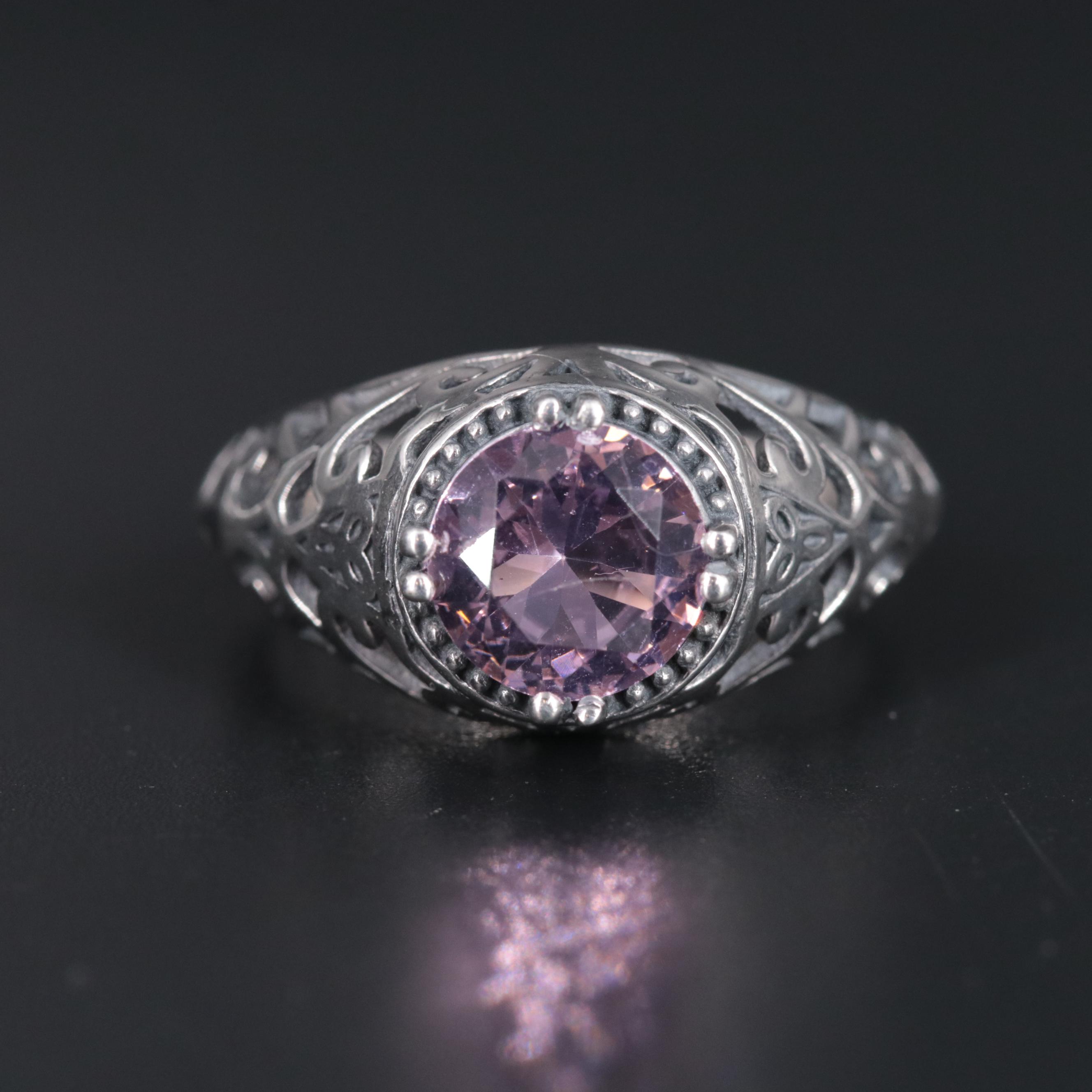 Sterling Silver Sapphire Ring