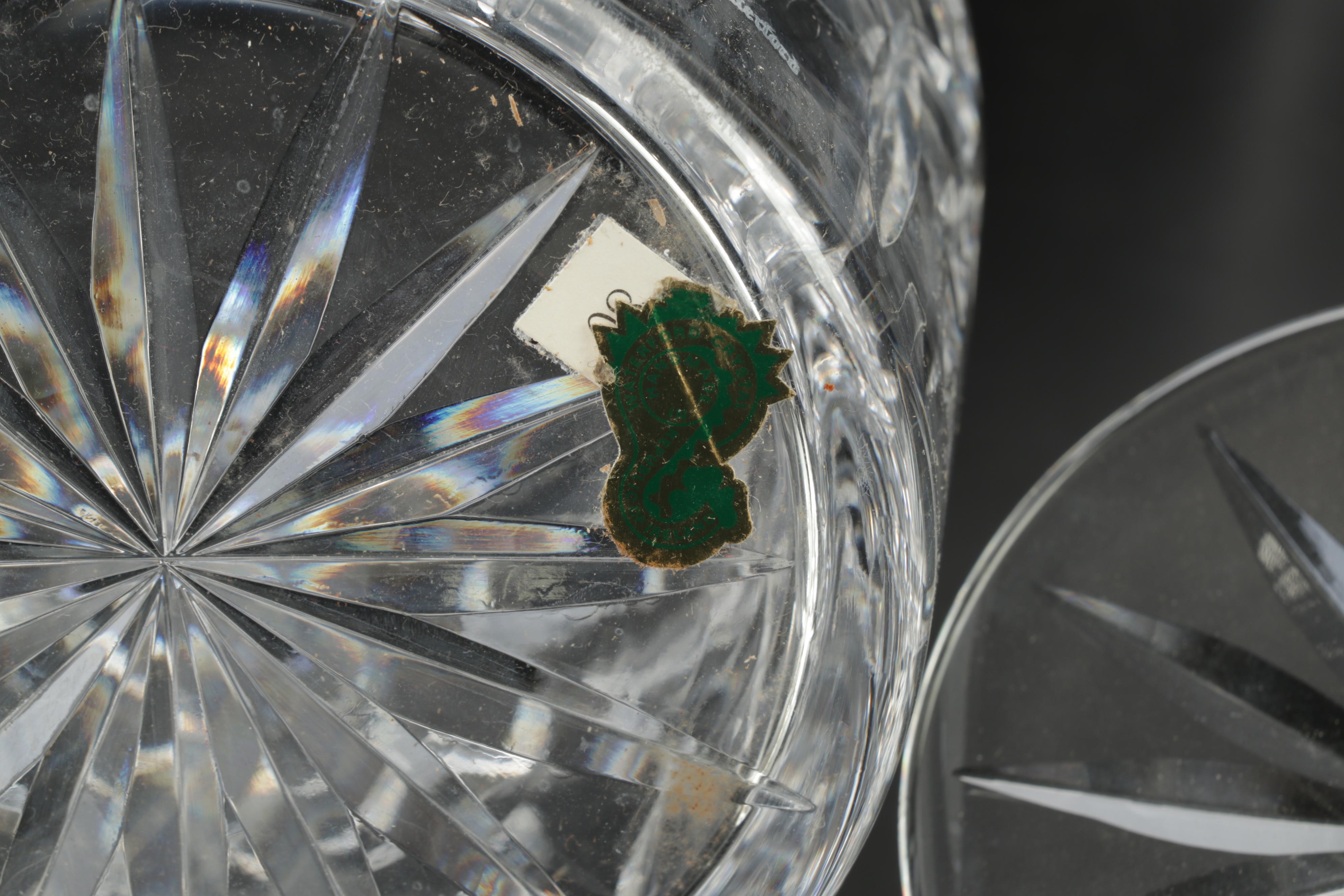 Waterford Crystal "Lismore" Biscuit Barrel with Rosenthal and Other Vases