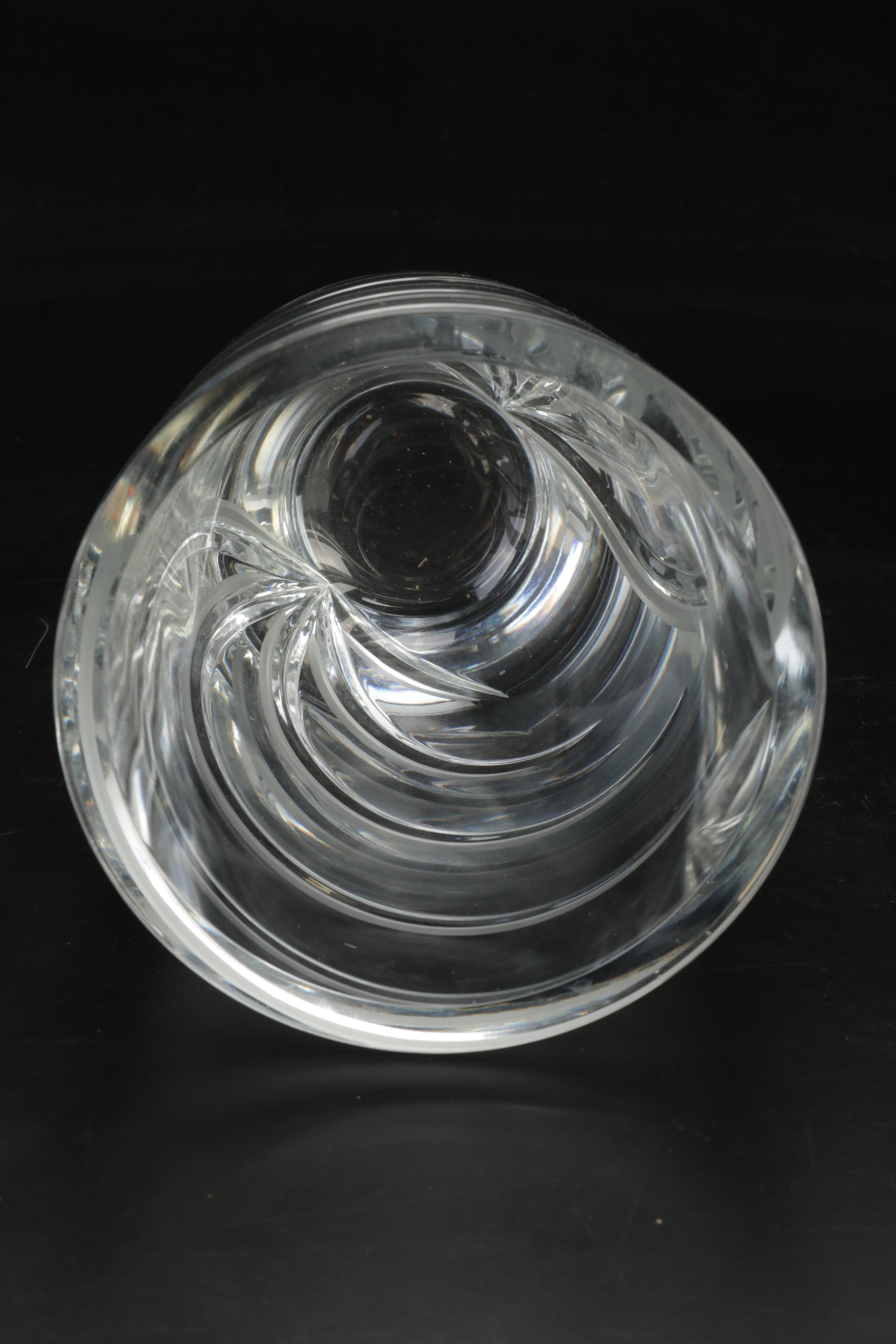 Waterford Crystal "Lismore" Biscuit Barrel with Rosenthal and Other Vases