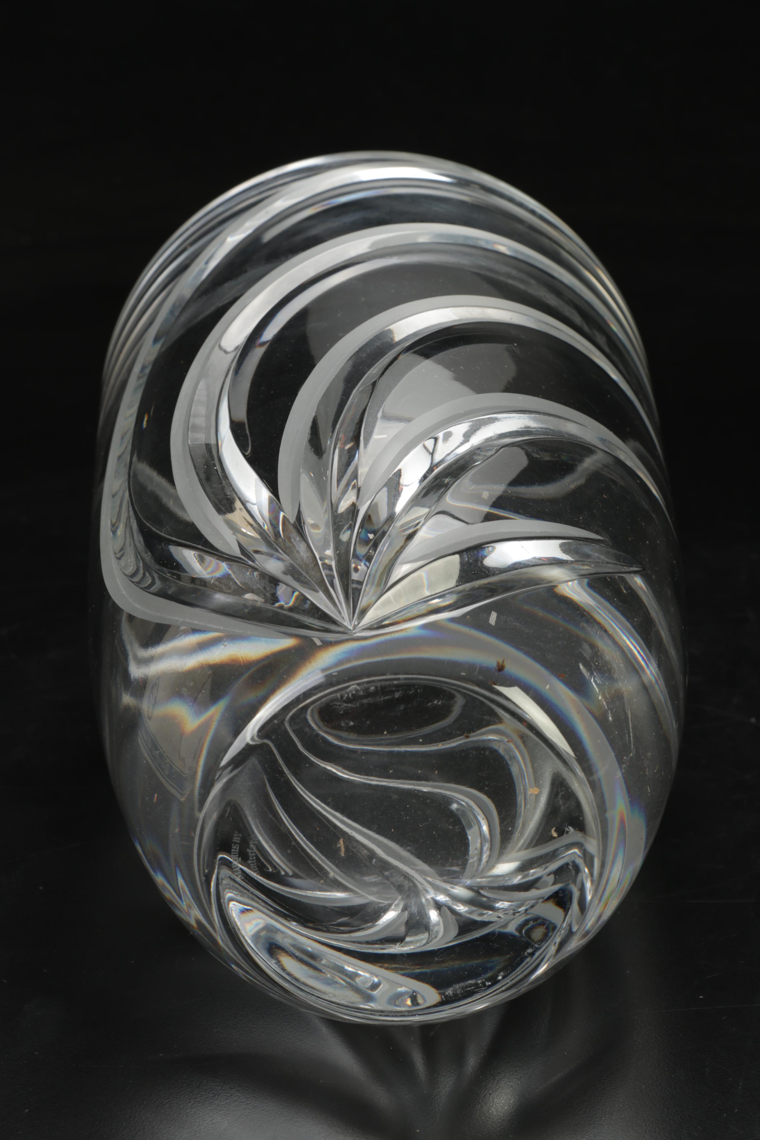 Waterford Crystal "Lismore" Biscuit Barrel with Rosenthal and Other Vases