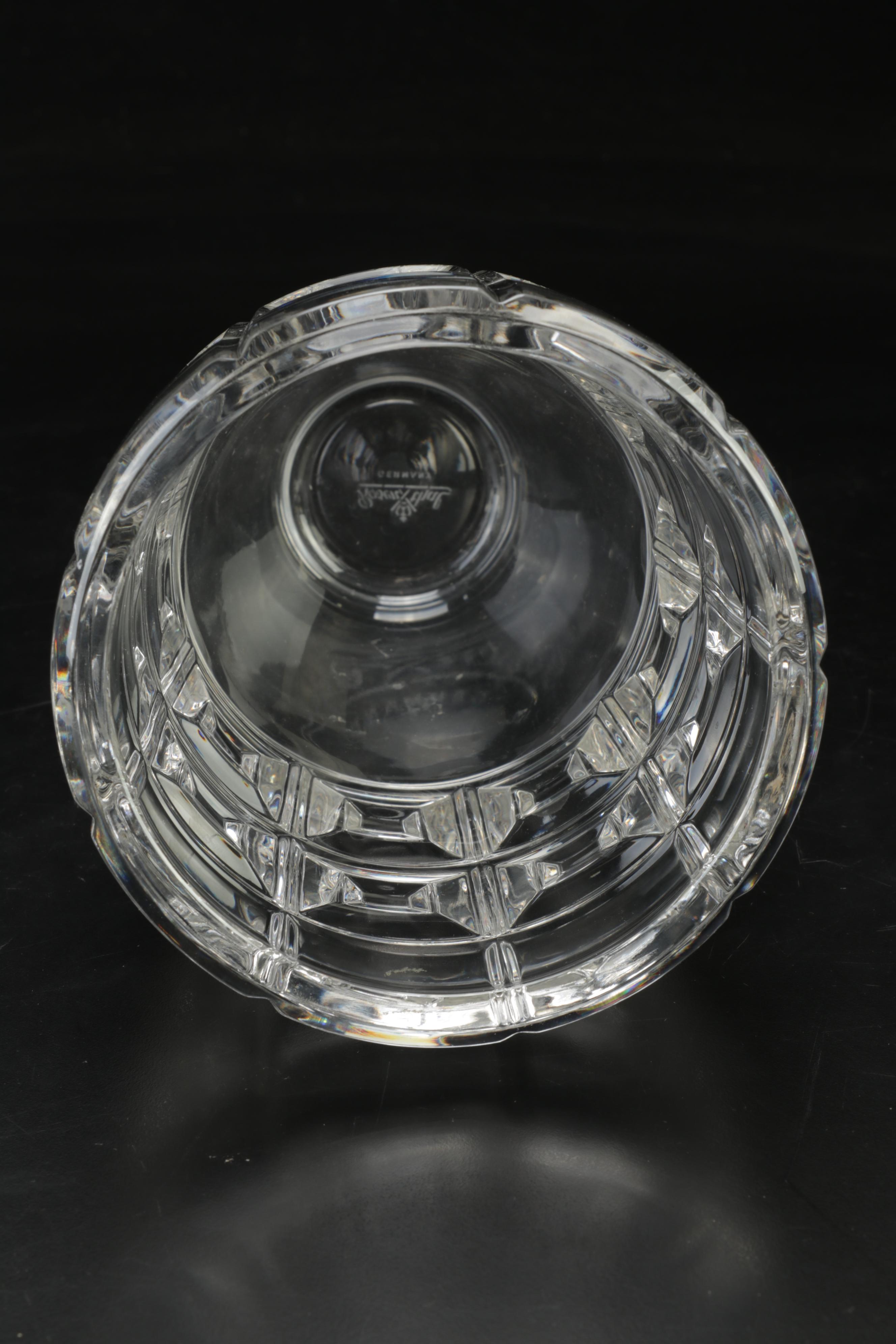 Waterford Crystal "Lismore" Biscuit Barrel with Rosenthal and Other Vases