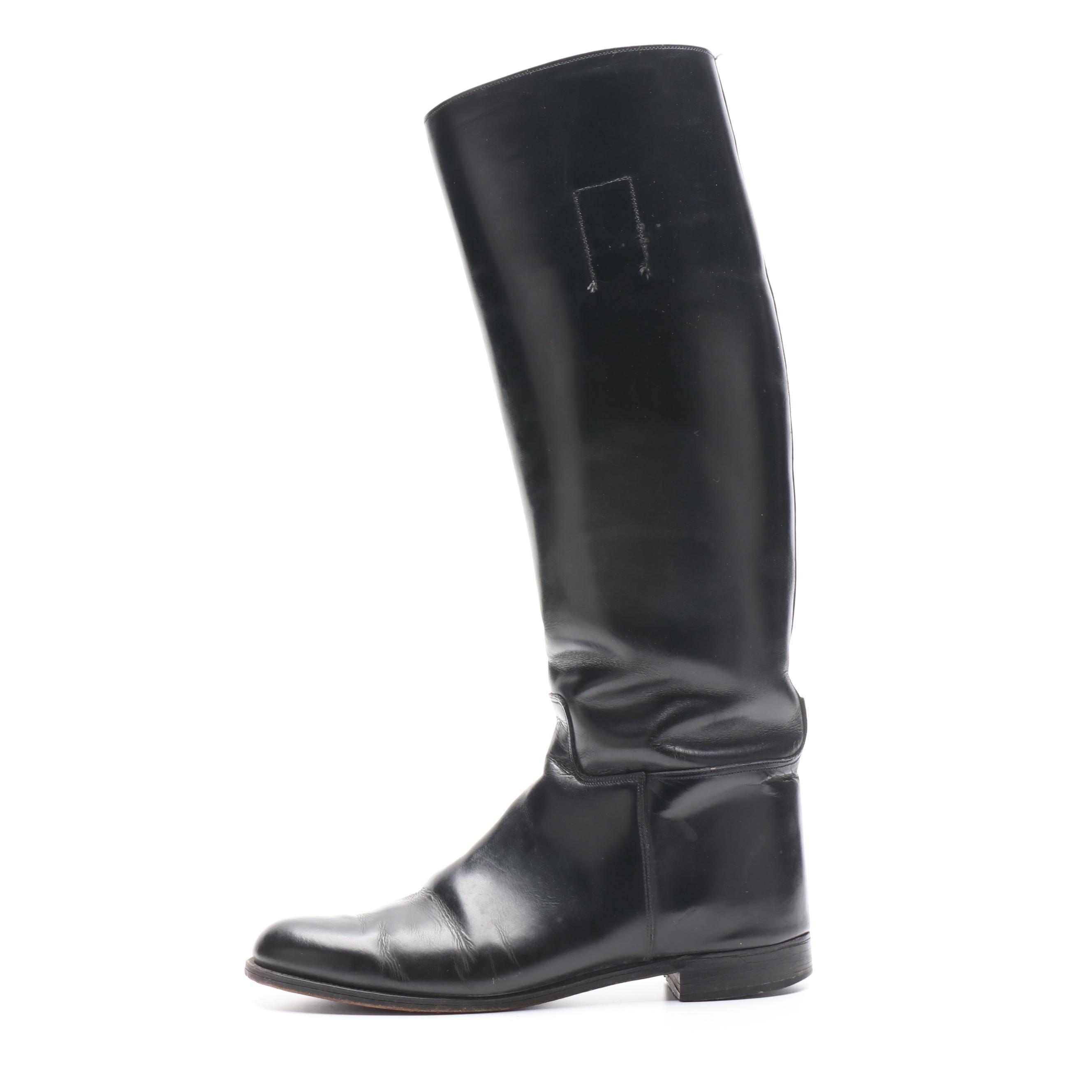 Elan and Marlborough Riding Boots in Black Leather