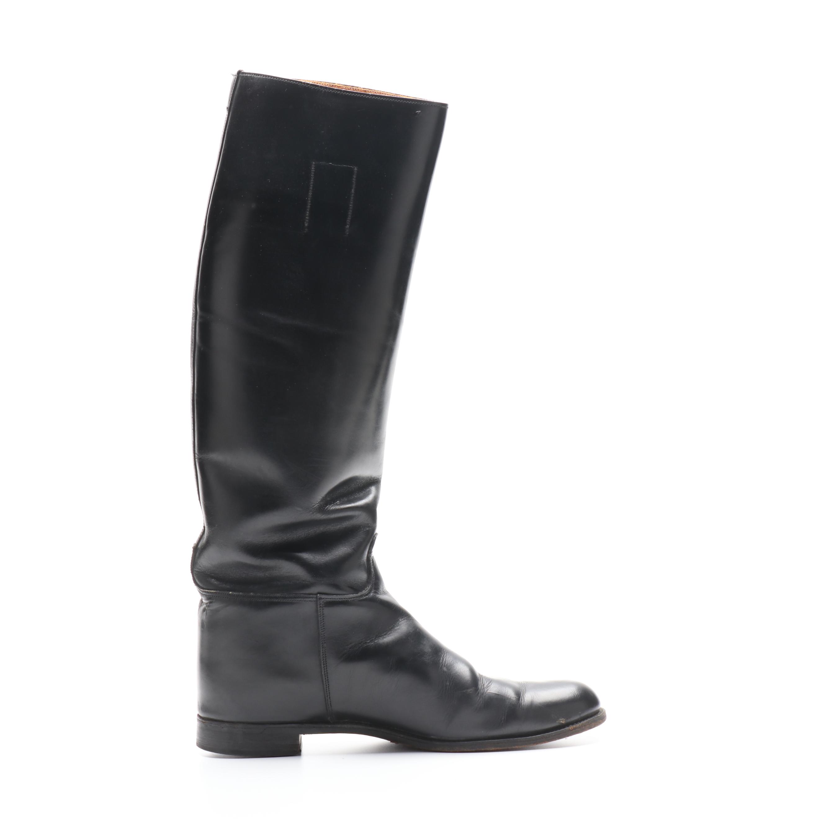 Elan and Marlborough Riding Boots in Black Leather