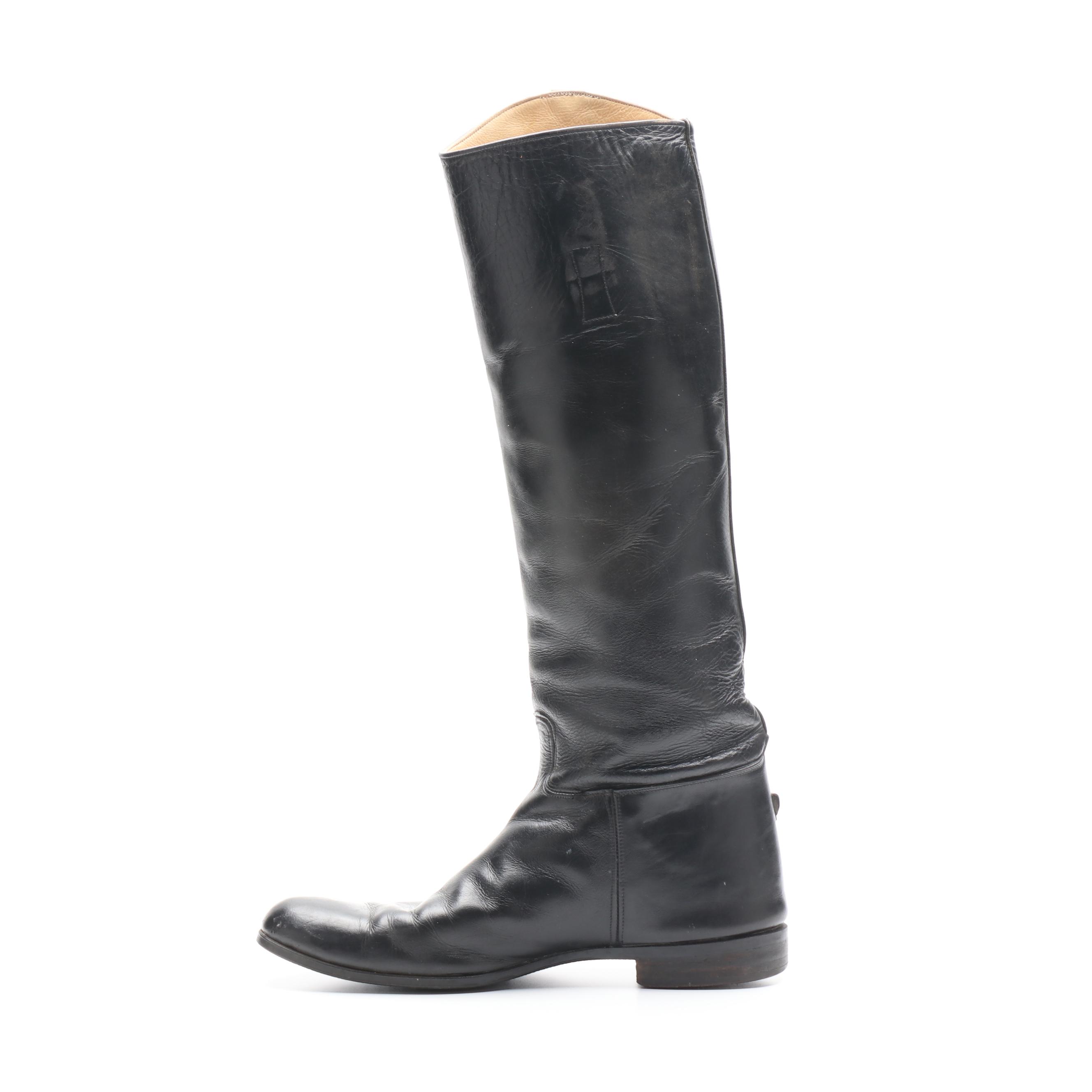 Elan and Marlborough Riding Boots in Black Leather