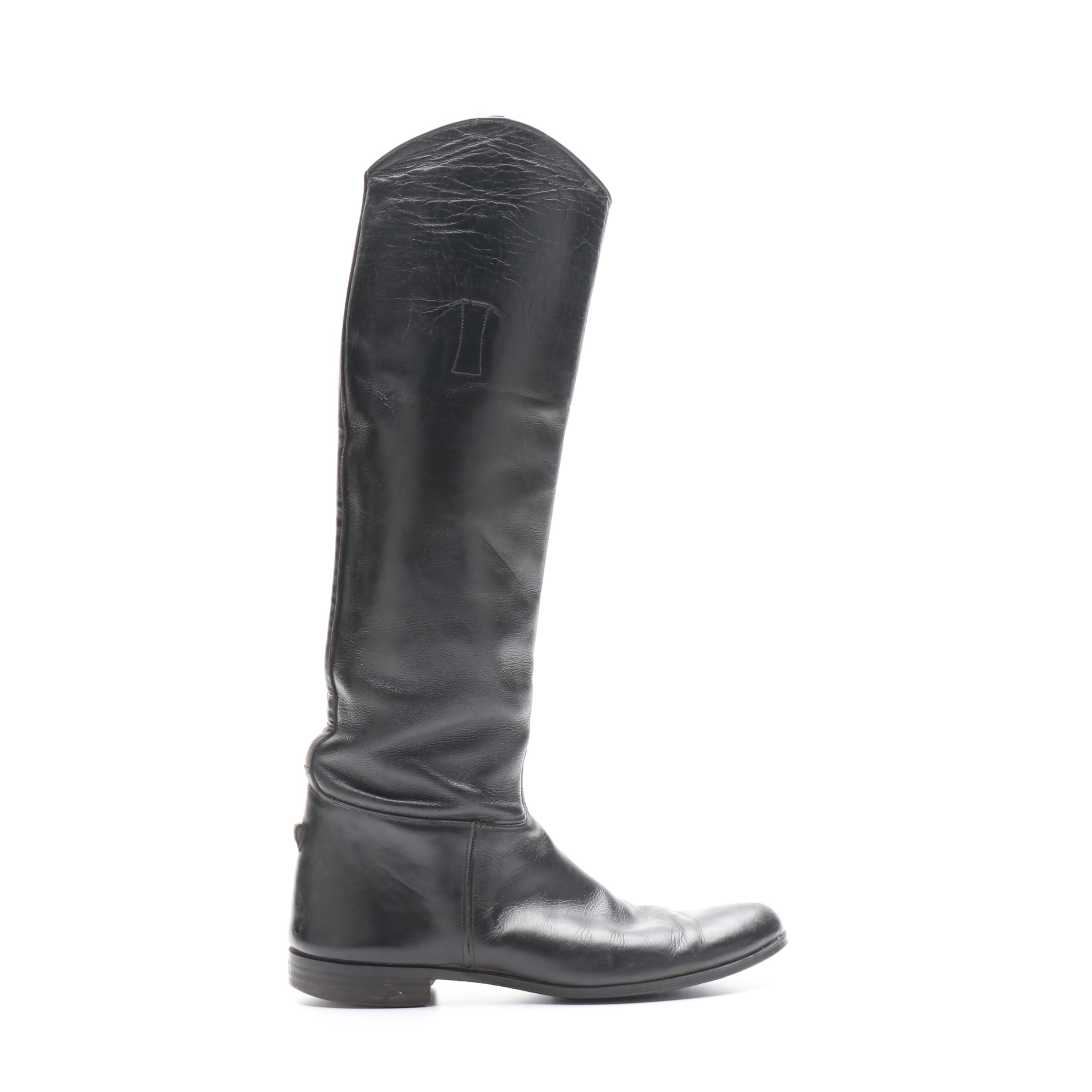 Elan and Marlborough Riding Boots in Black Leather