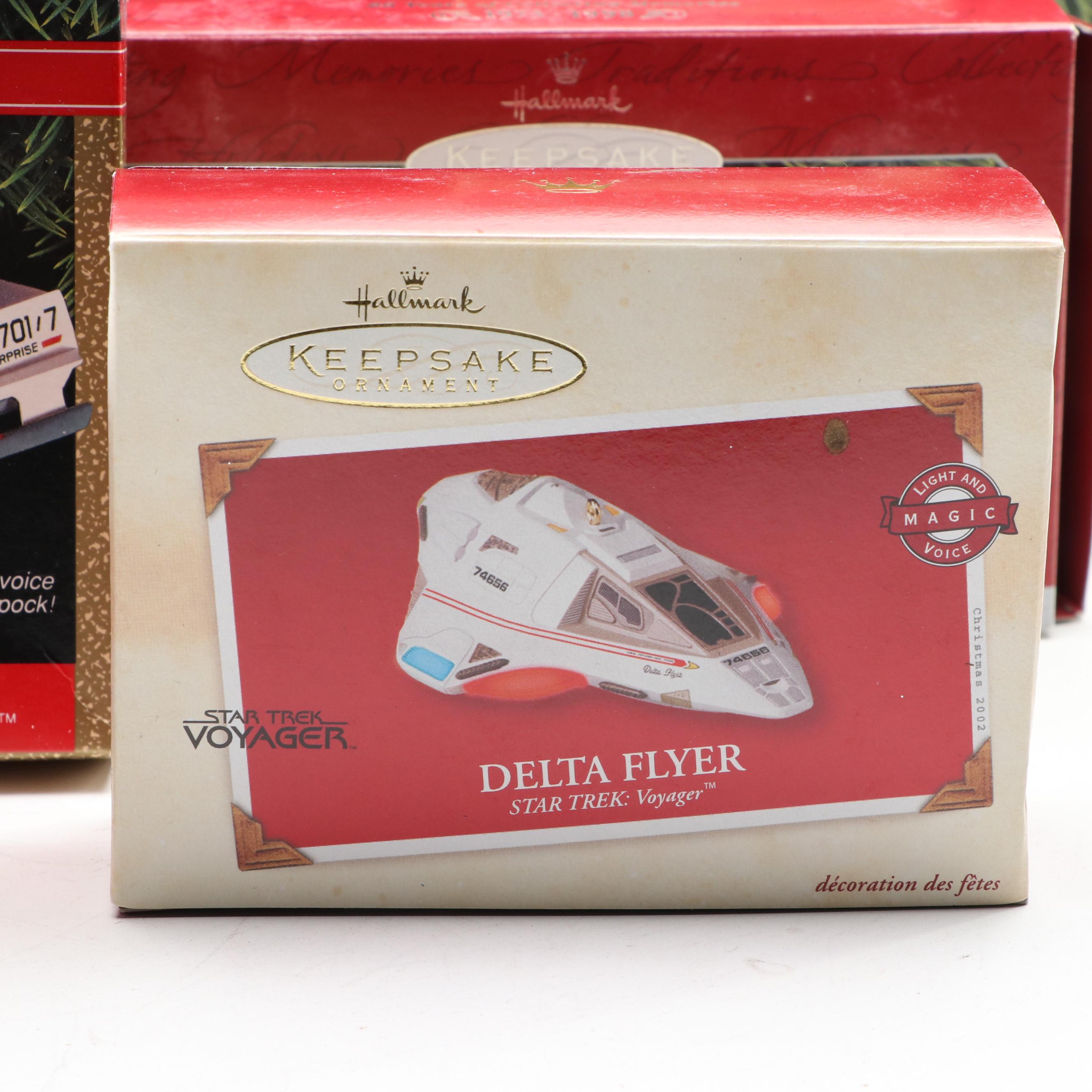 Hallmark Keepsake Star Trek Christmas Ornaments including "Starship Enterprise"