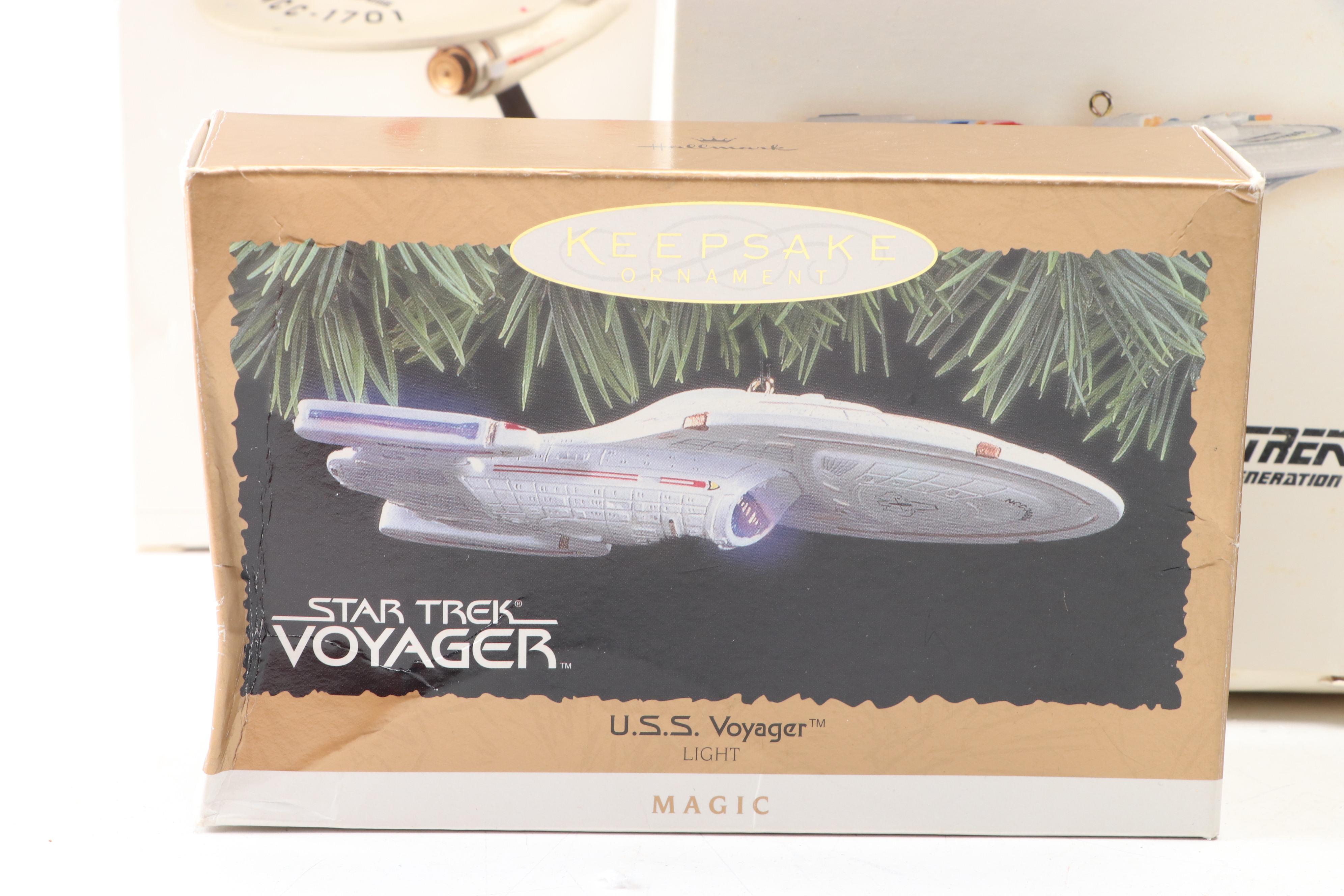 Hallmark Keepsake Star Trek Christmas Ornaments including "Starship Enterprise"