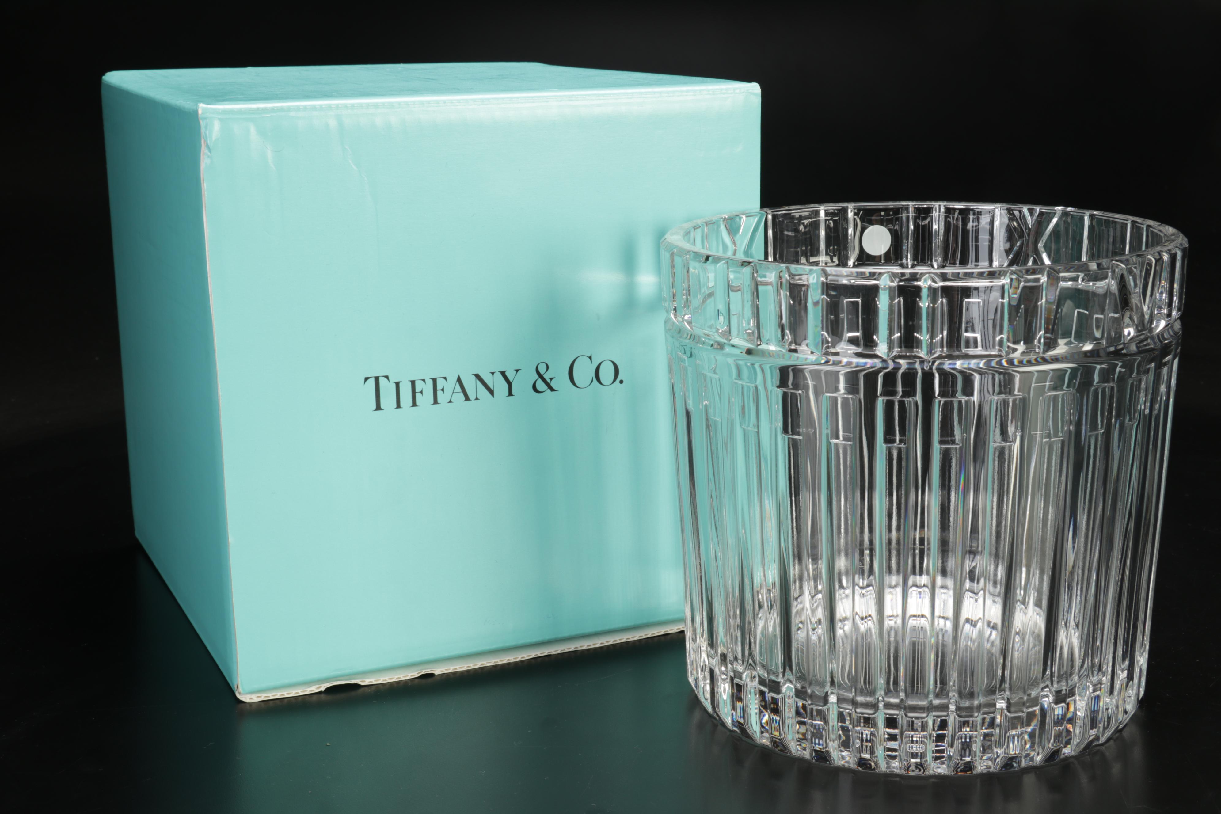 Tiffany & Co "Atlas" Crystal Champagne Bucket