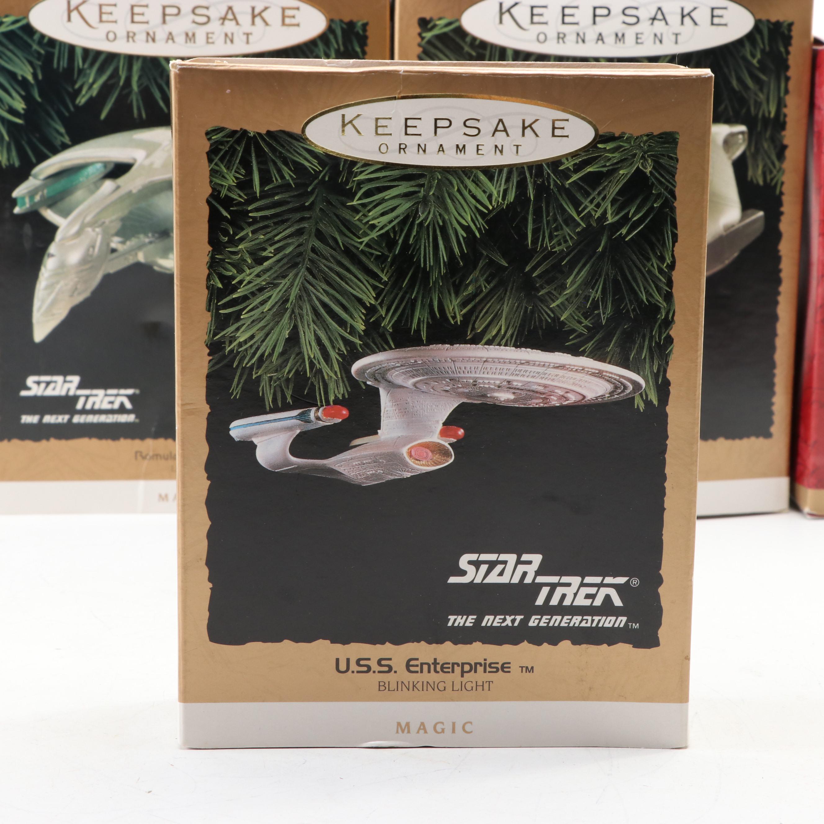 Hallmark Keepsake Star Trek Christmas Ornaments including "Starship Enterprise"