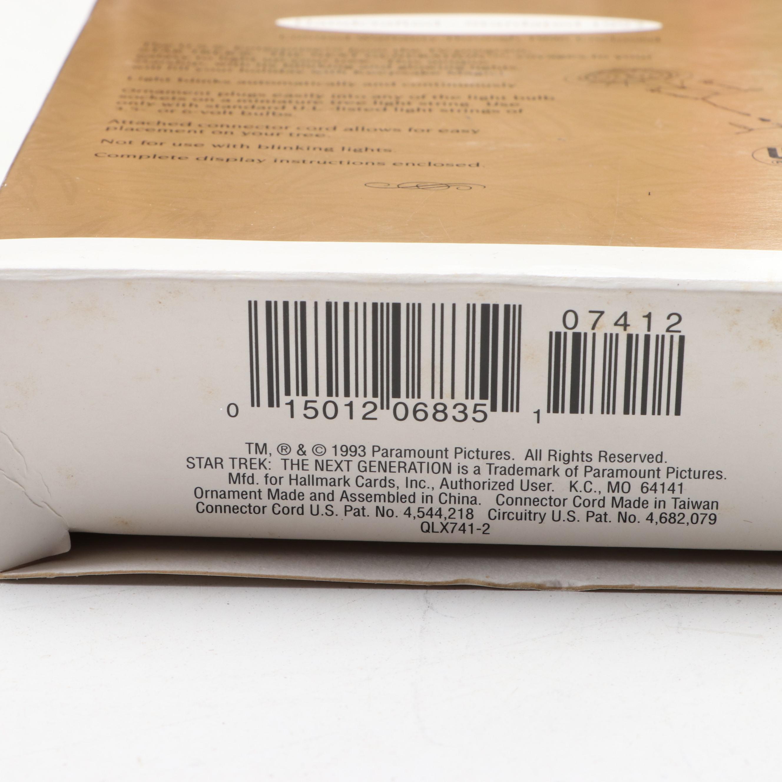 Hallmark Keepsake Star Trek Christmas Ornaments including "Starship Enterprise"