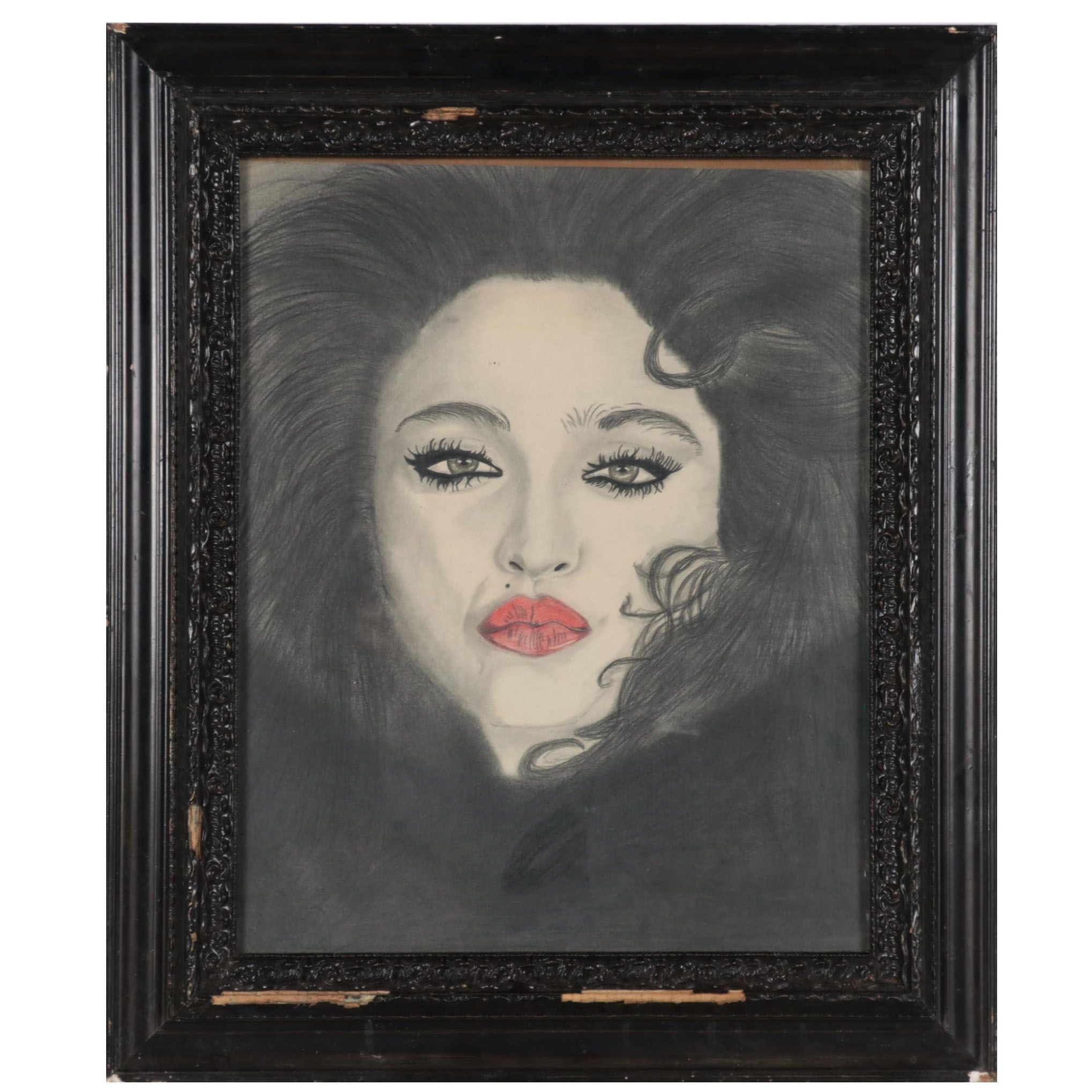 Portrait Pencil Drawing of Madonna