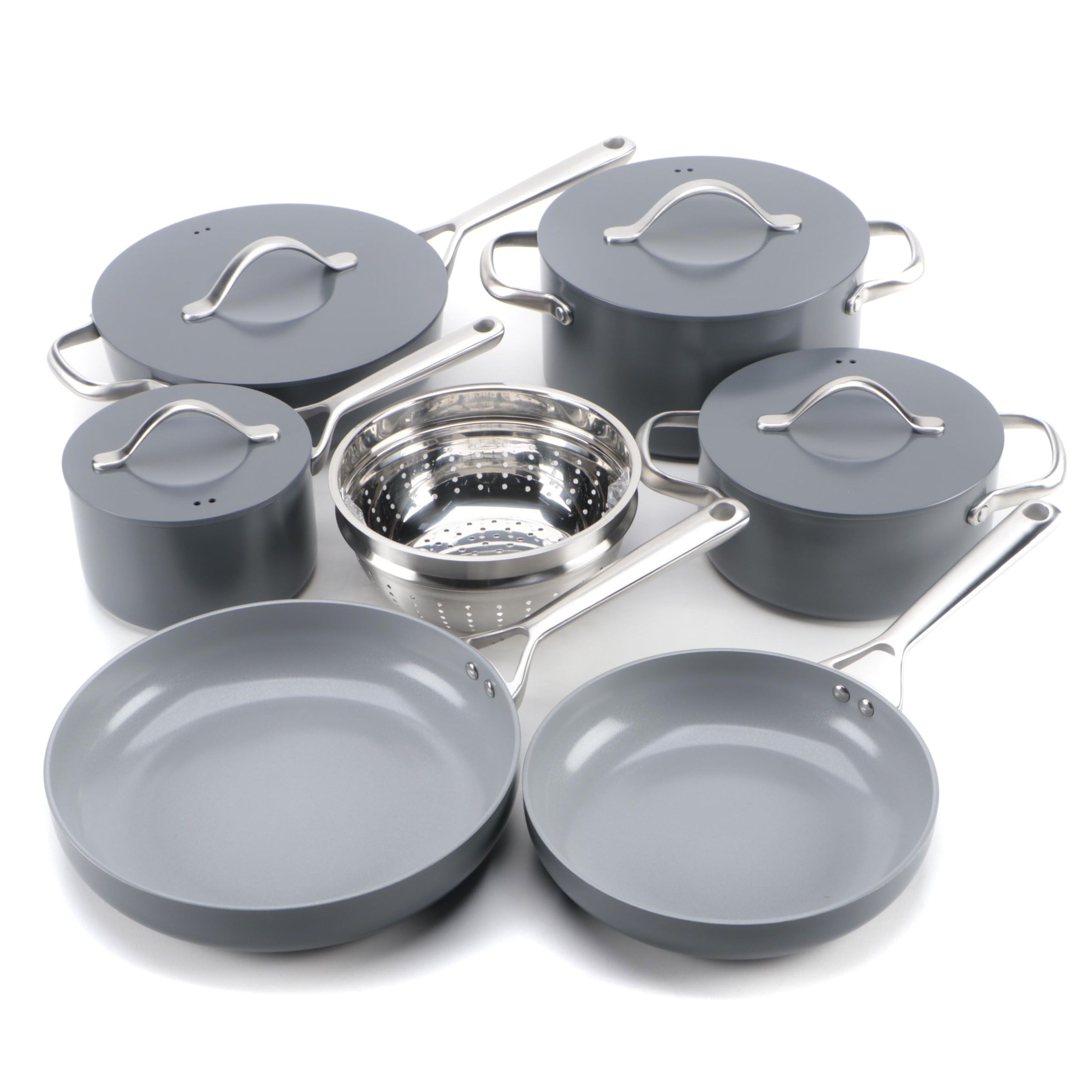 Member's Mark 11-Piece Non-Stick Ceramic Cookware Set in Gray