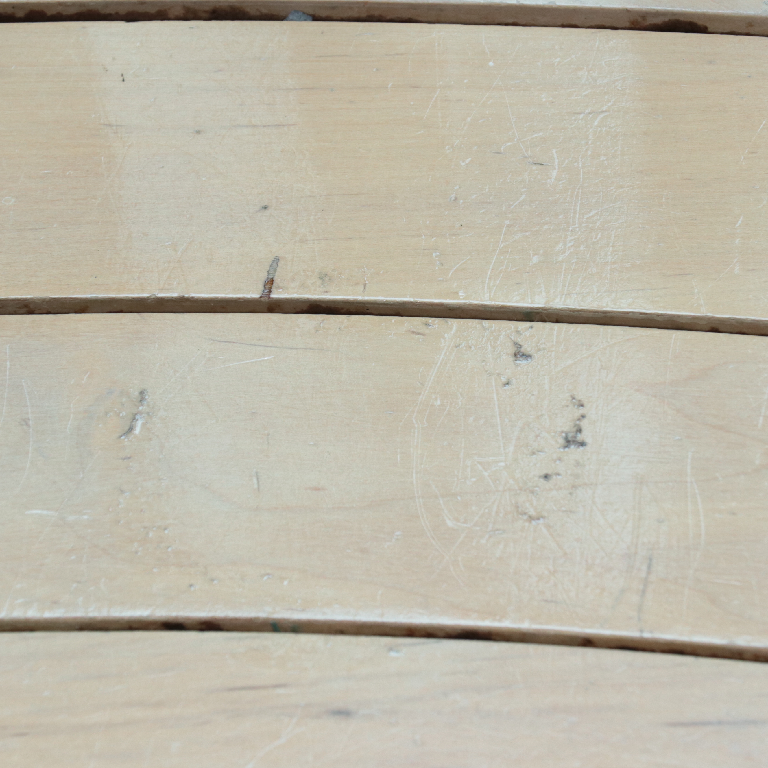 Pair of Large Wooden Slat Back Curved Benches with Armrests