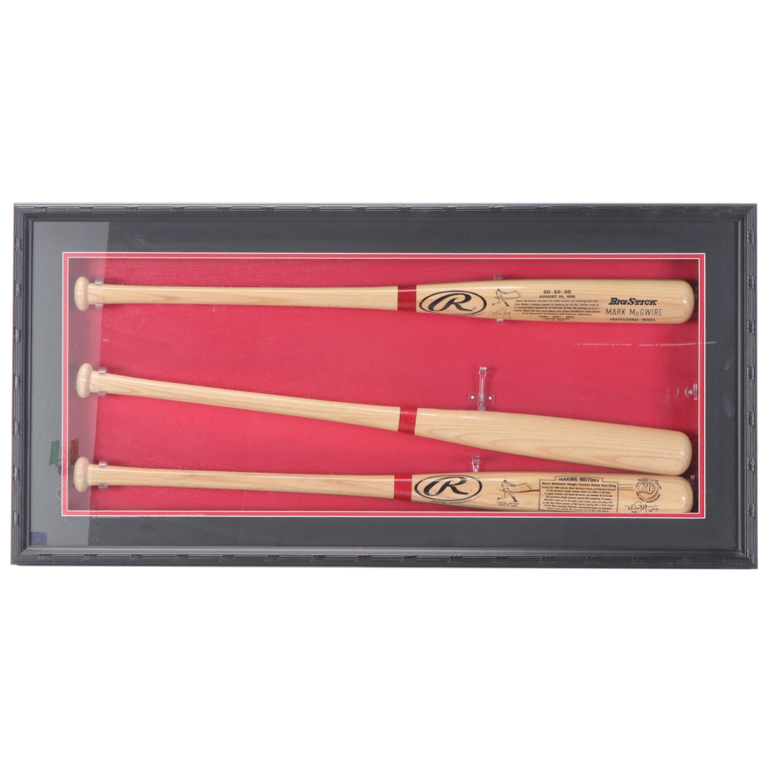 Rawlings St. Louis Cardinals Mark McGwire Commemorative Baseball Bats in Case
