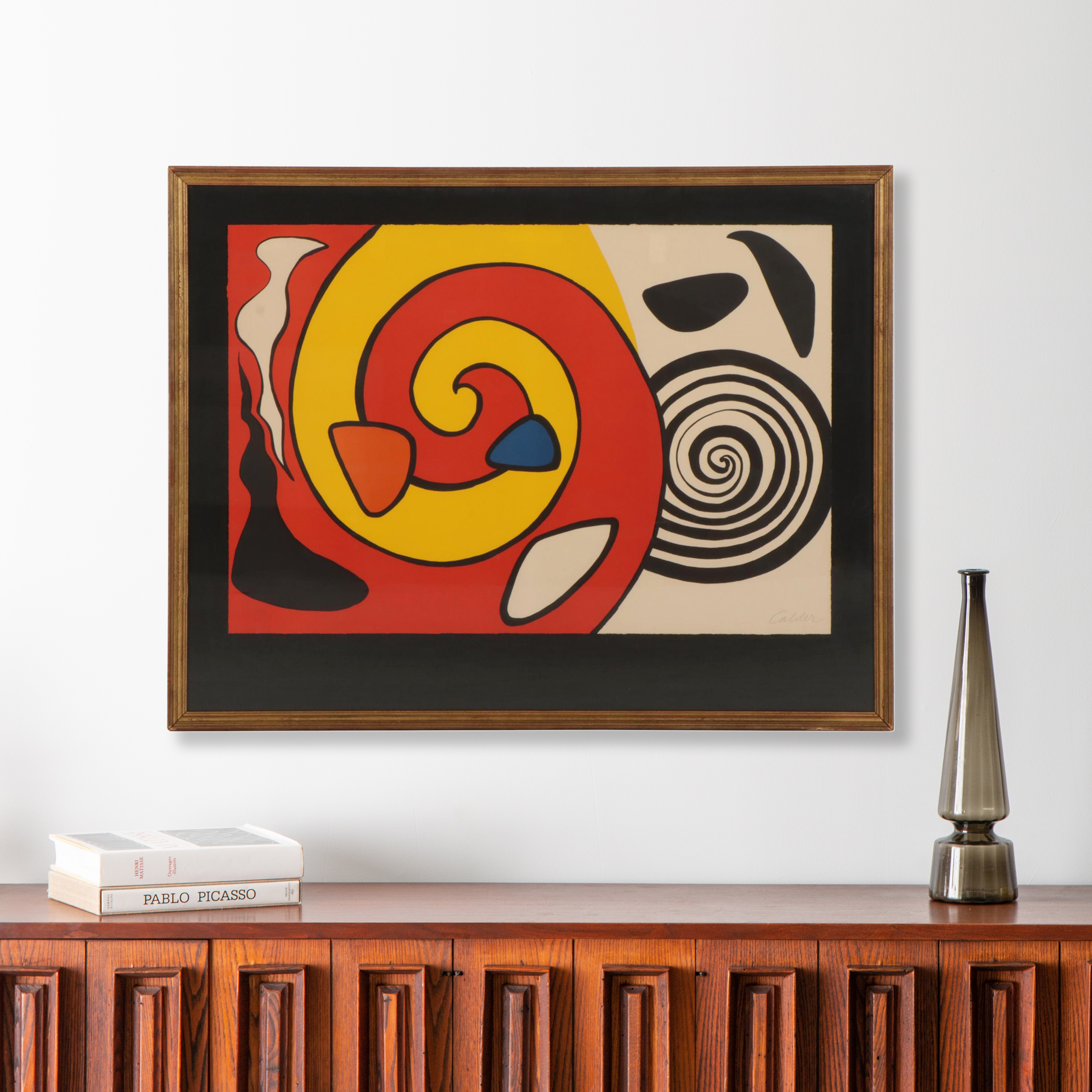 Alexander Calder Color Lithograph "Spirals and Forms," Circa 1965