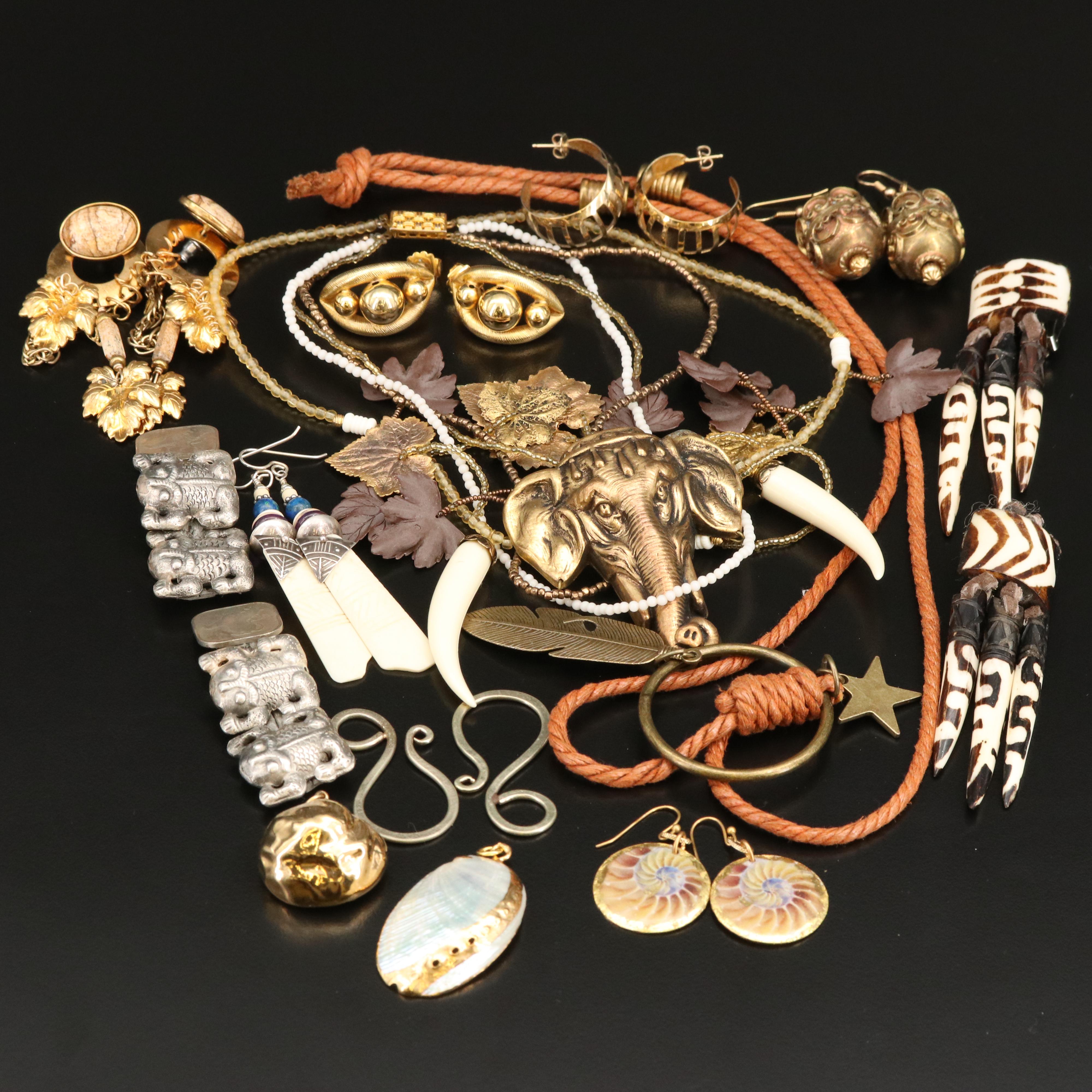 Asian Sterling Frog Earrings and Lapis Lazuli Featured in Jewelry Selection