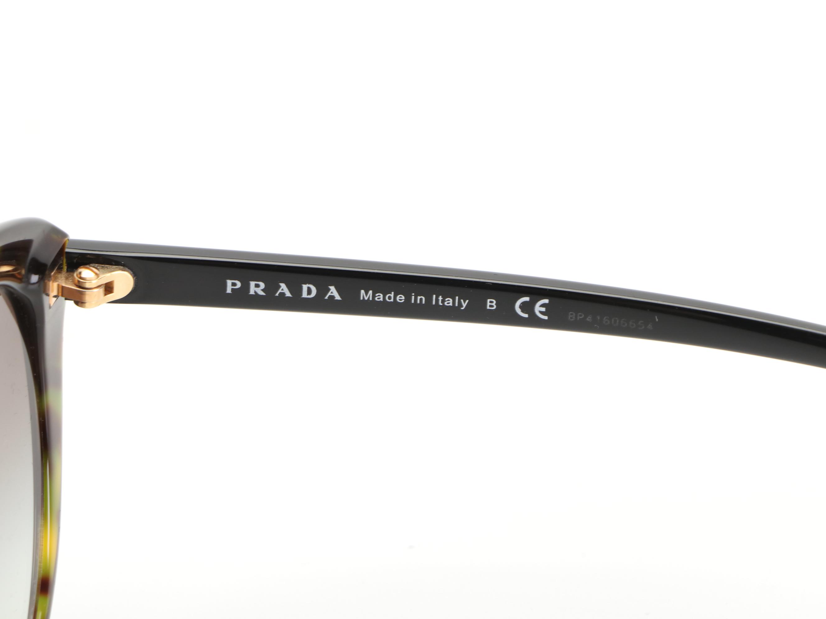 Prada SPR02V Modified Cat Eye Sunglasses with Case