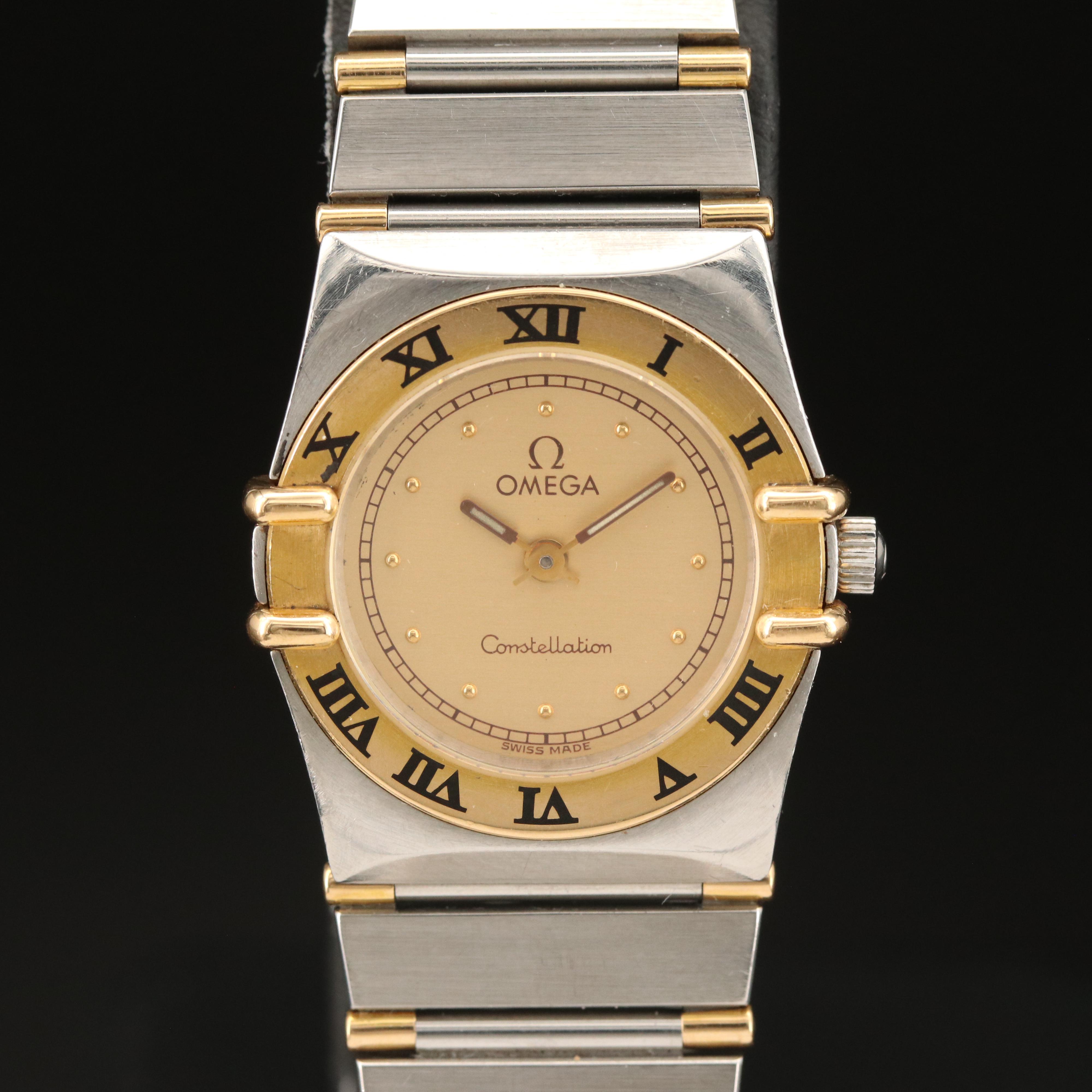 Omega Constellation 18K and Stainless Steel Quartz Watch