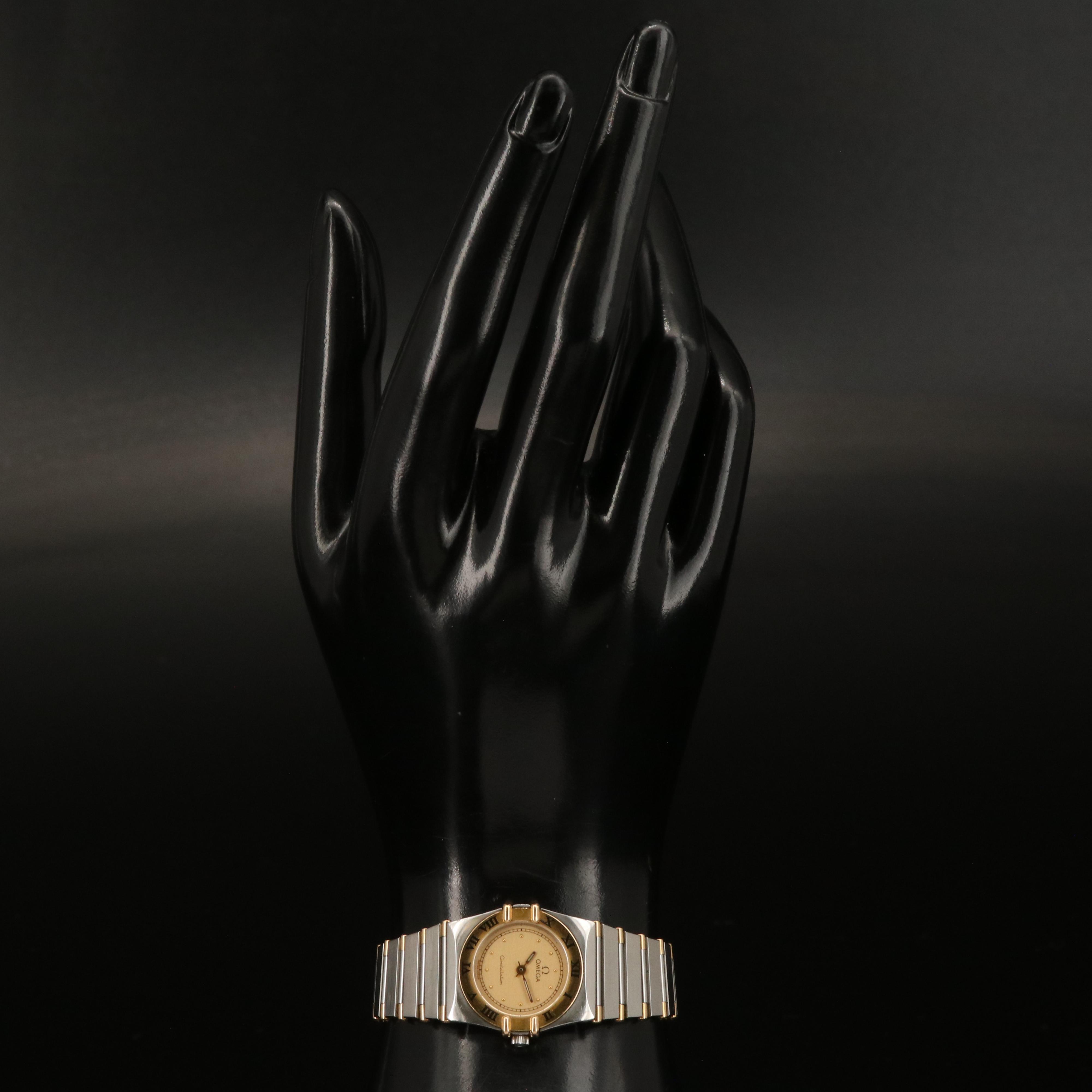 Omega Constellation 18K and Stainless Steel Quartz Watch