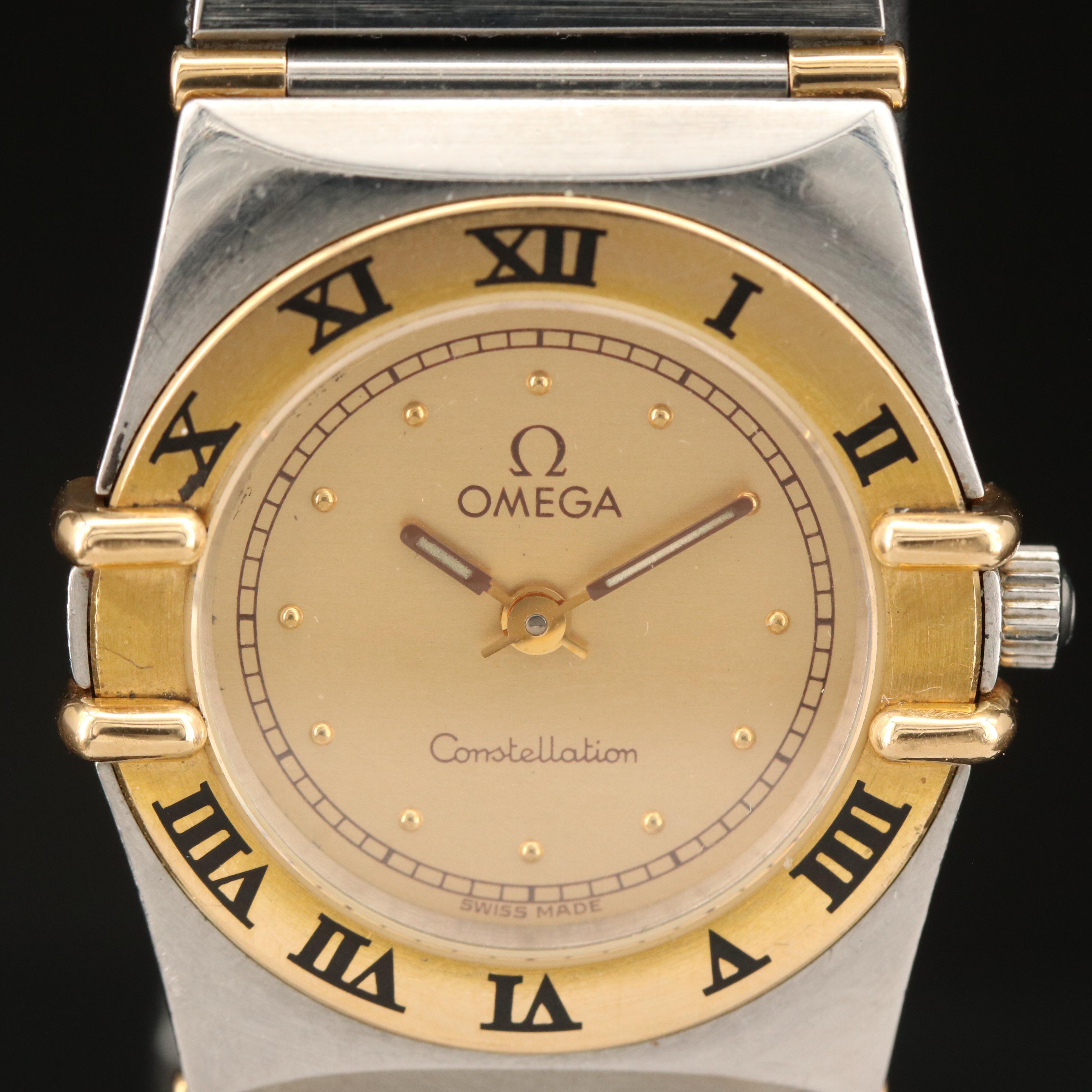 Omega Constellation 18K and Stainless Steel Quartz Watch