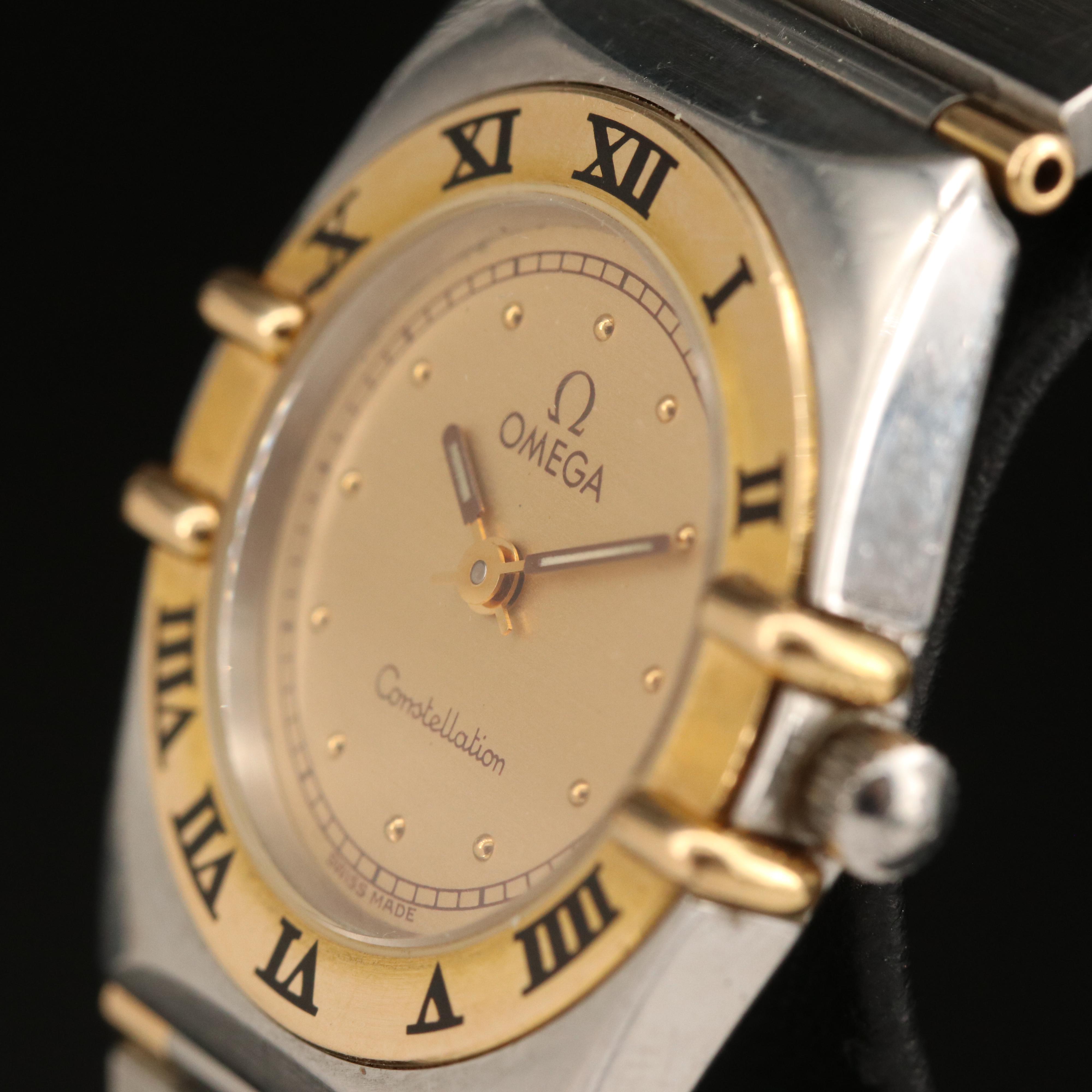 Omega Constellation 18K and Stainless Steel Quartz Watch