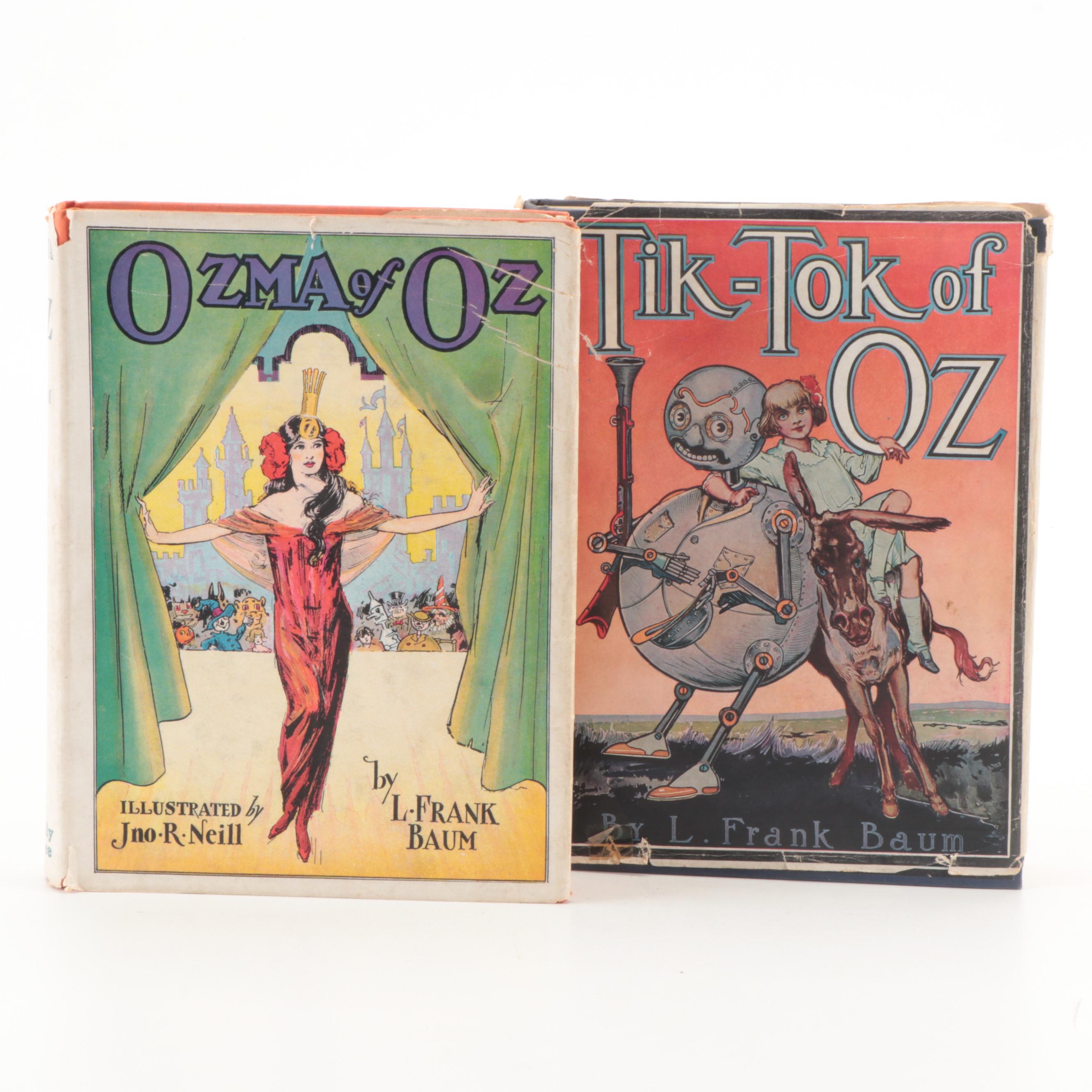 "Ozma of Oz" 1907 and "Tik-Tok of Oz" 1914 by L. Frank Baum