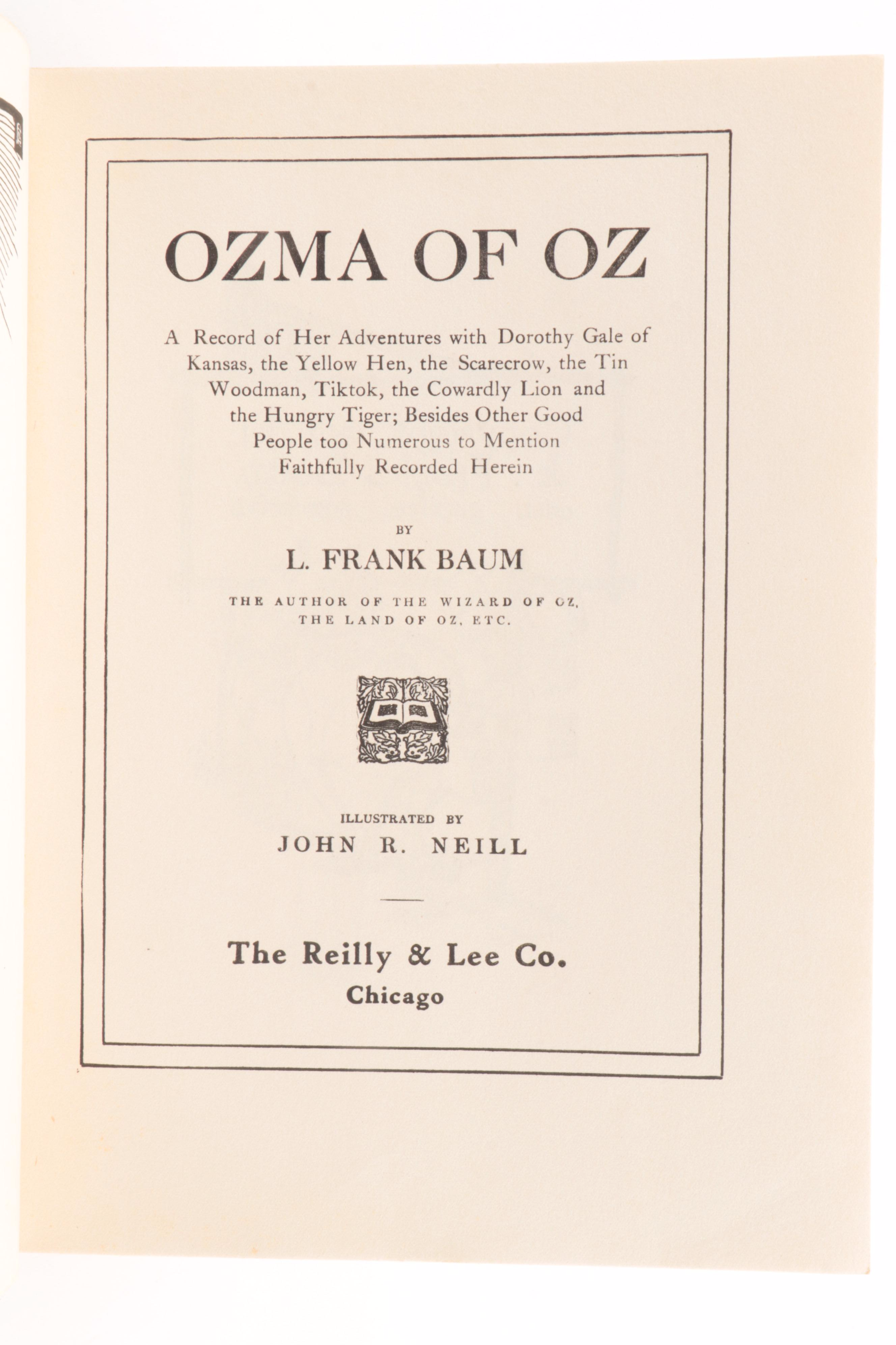 "Ozma of Oz" 1907 and "Tik-Tok of Oz" 1914 by L. Frank Baum