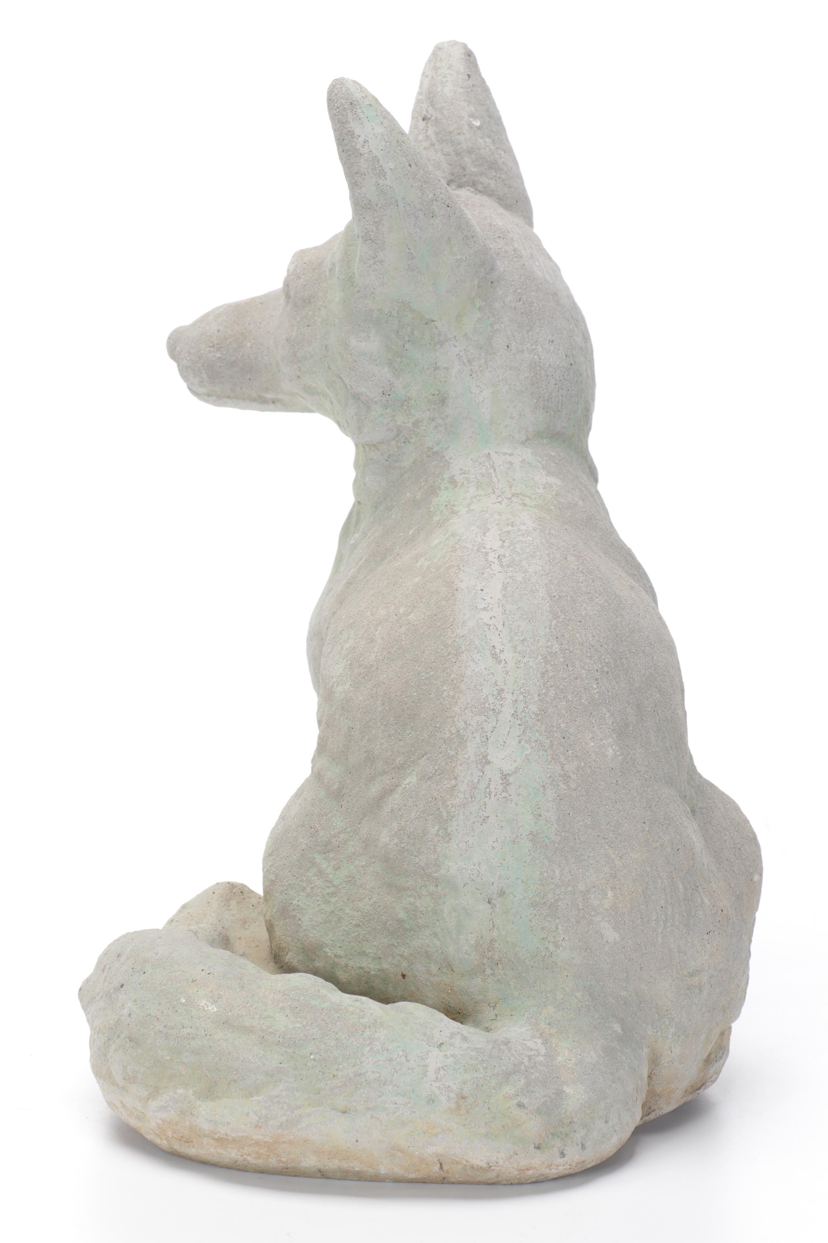 Cast Concrete Fox Garden Statue
