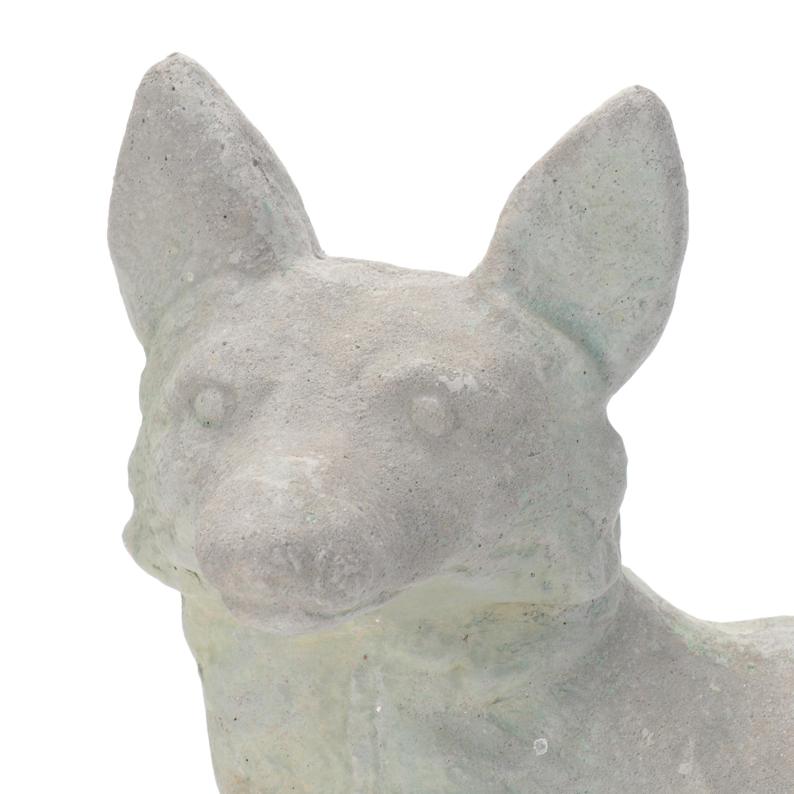 Cast Concrete Fox Garden Statue